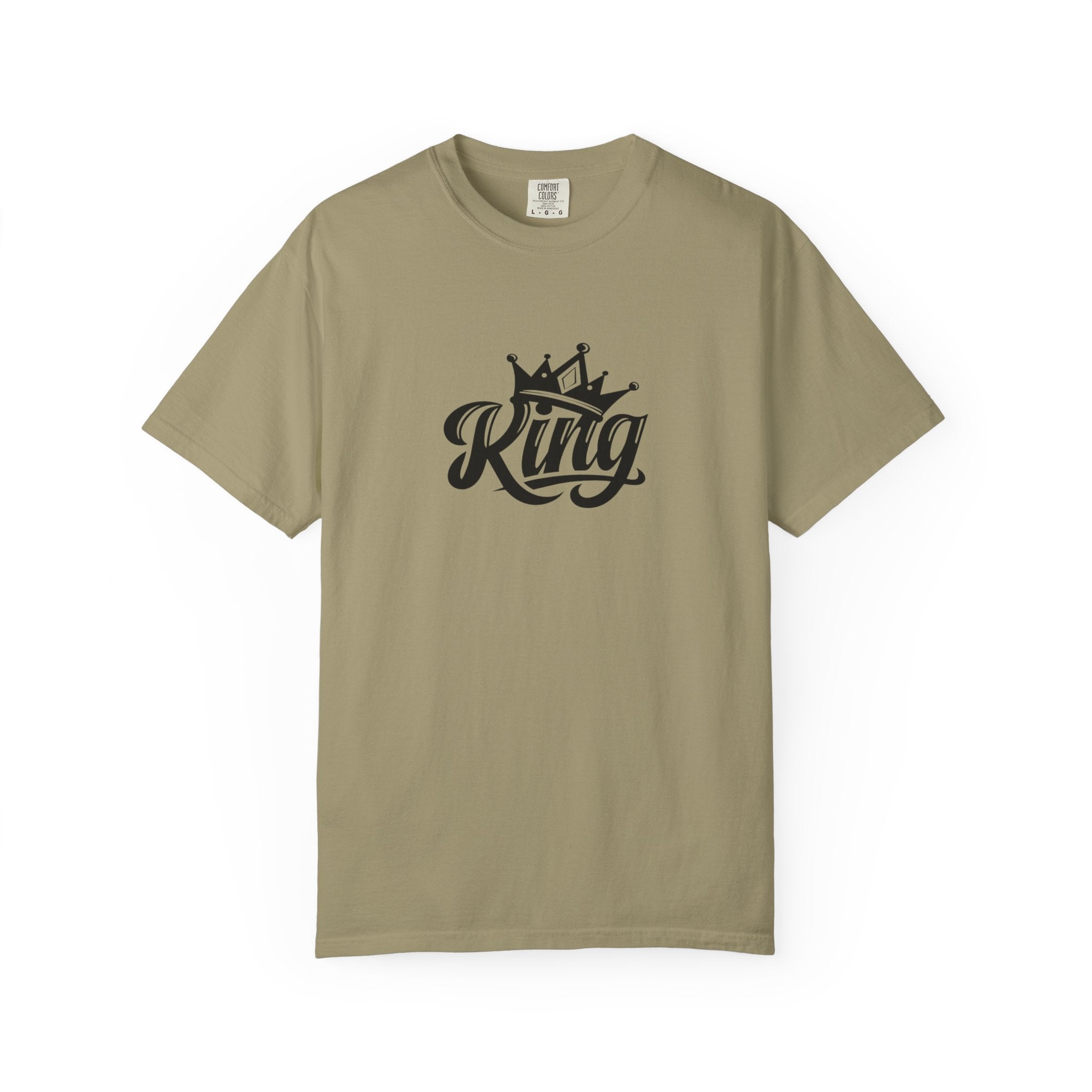 King Crown Garment-Dyed T-Shirt for Men and Women | Unisex Casual Tee, Gift for Dad, Birthday Shirt, Streetwear Style