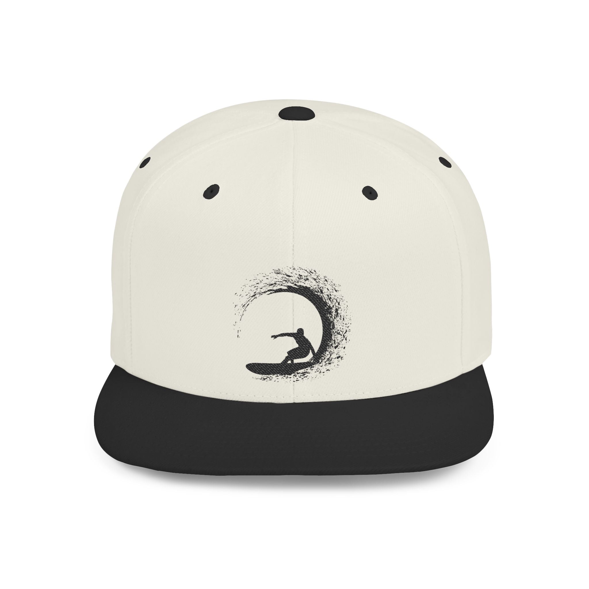 Surfing Flat Bill Snapback Hat, Beachwear Gift, Trendy Hats for Summer, Cool Men's Accessories, Outdoor Adventure Gear