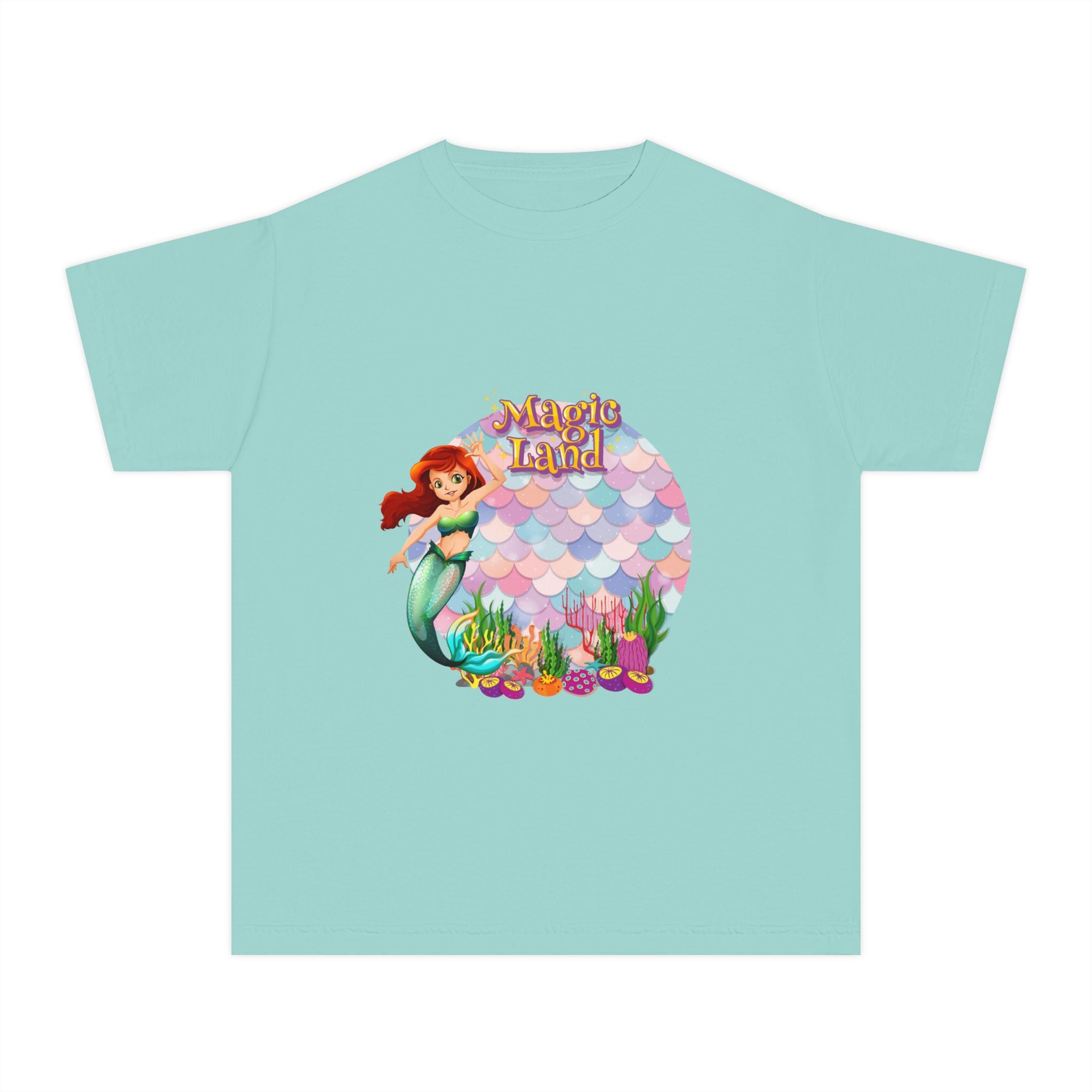 Mermaid Themed Youth Tee - Perfect for Birthdays, Summer Vacations, Beach Days, Parties, and Everyday Wear