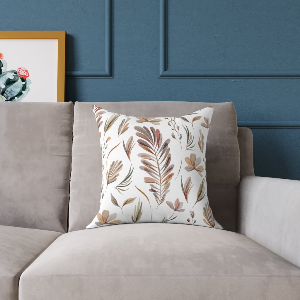 Botanical Square Pillow Cover - Cozy Floral Home Decor, Throw Pillow, Couch Cushion, Gift for Her, Housewarming, Mother’s Day