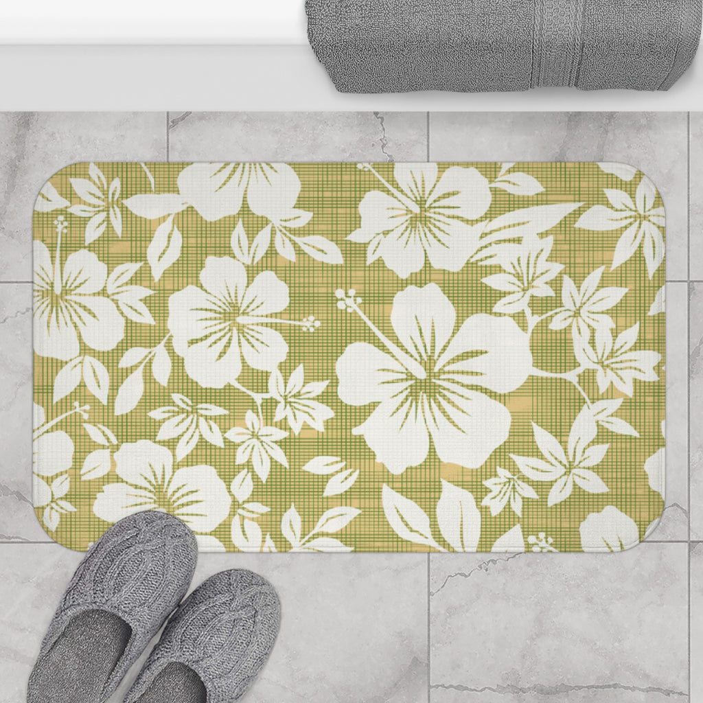 Botanical Bath Mat, Floral Bathroom Decor, Tropical Bath Rug, Home Spa Essentials, Gift for Her, Spring Decor