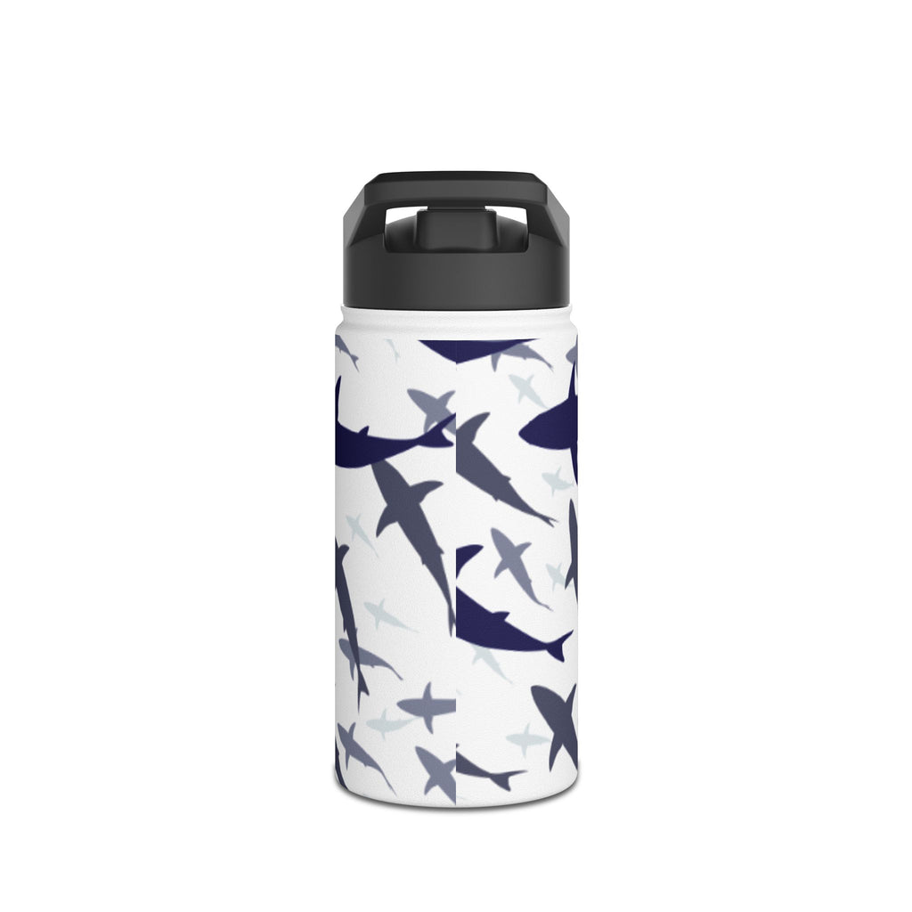 Shark Pattern Stainless Steel Water Bottle | Eco-Friendly Hydration, Summer Beach Days, Gym, Outdoor Adventures, Gift Idea