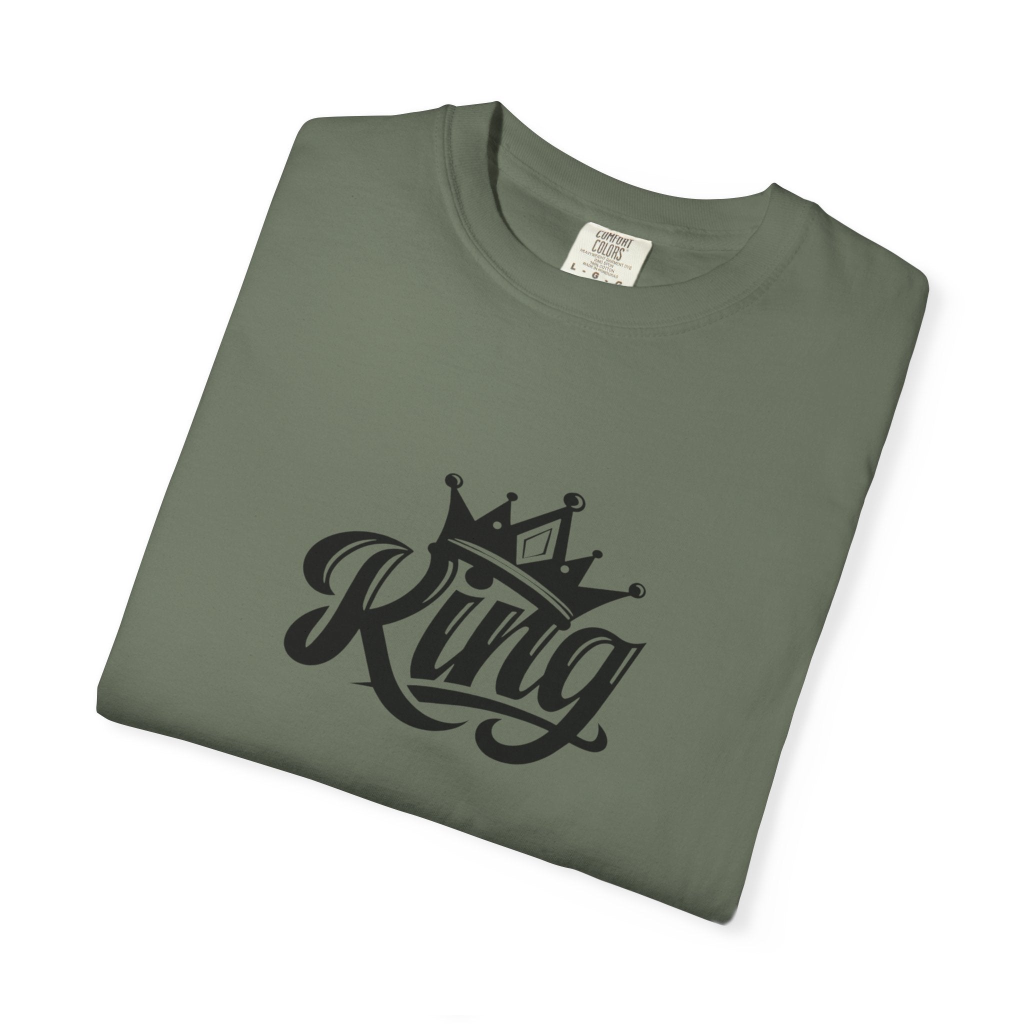King Crown Garment-Dyed T-Shirt for Men and Women | Unisex Casual Tee, Gift for Dad, Birthday Shirt, Streetwear Style