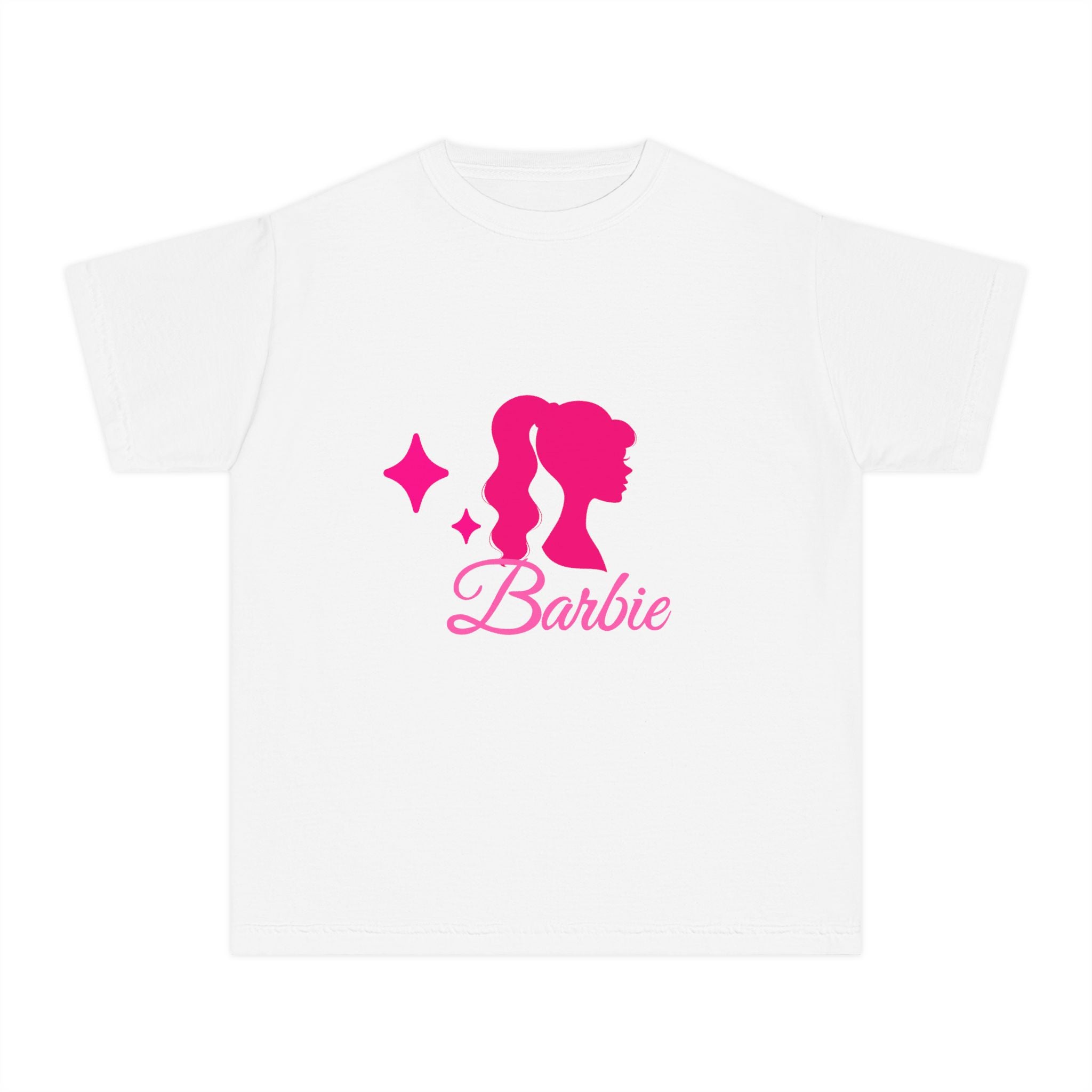 Barbie-Inspired Youth Midweight Tee, Pink Graphic Shirt, Kids Fashion Tee, Birthday Gift, Trendy Youth Apparel, Playful Summer Top