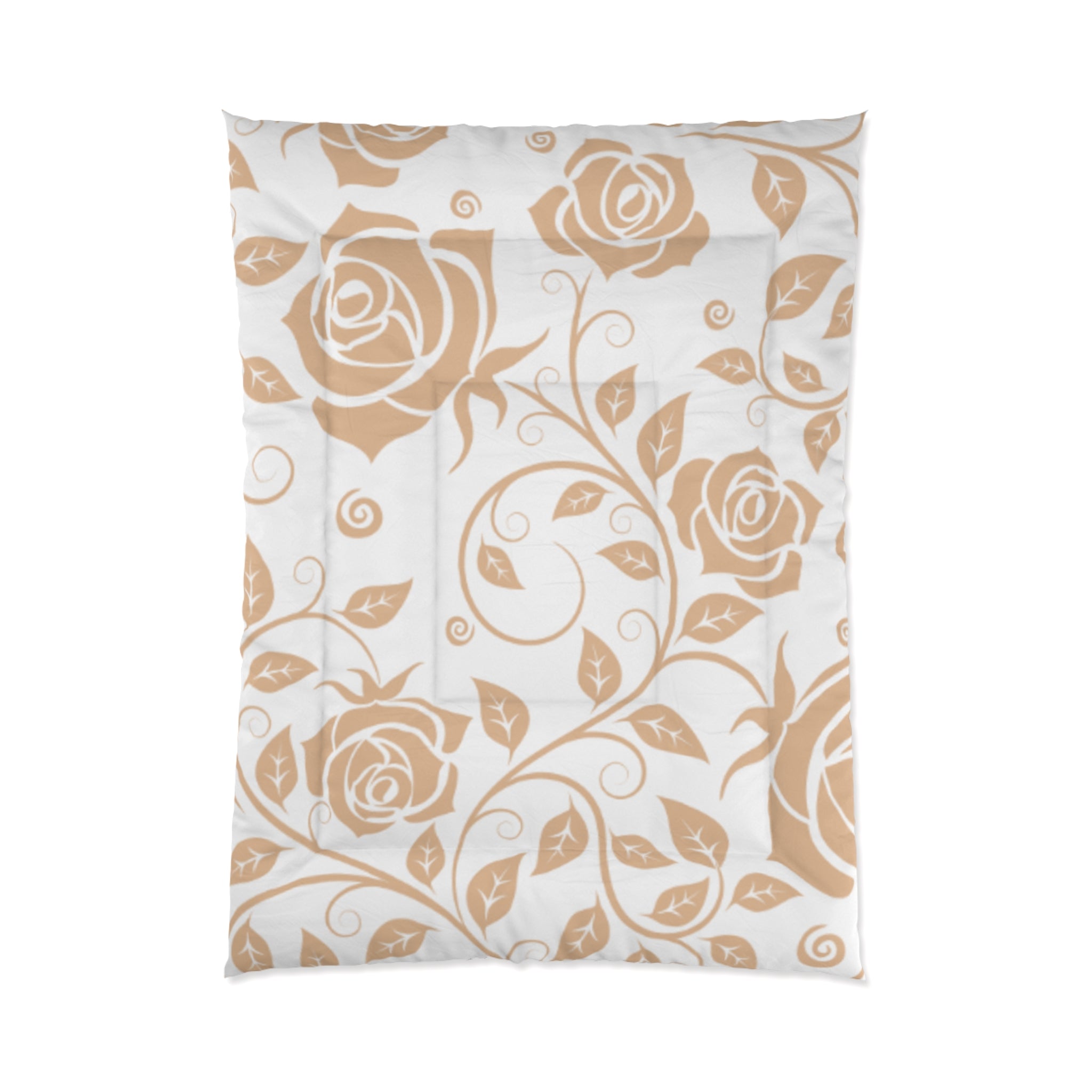 Elegant Floral Comforter for Cozy Bedrooms, Rose Pattern Blanket, Home Décor, Bedding Set, Cozy Gift for Her