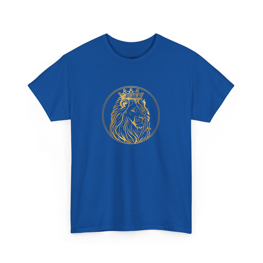 Majestic Lion Unisex Heavy Cotton Tee - Perfect for Animal Lovers, Casual Outings, Gifts, Birthdays, and More