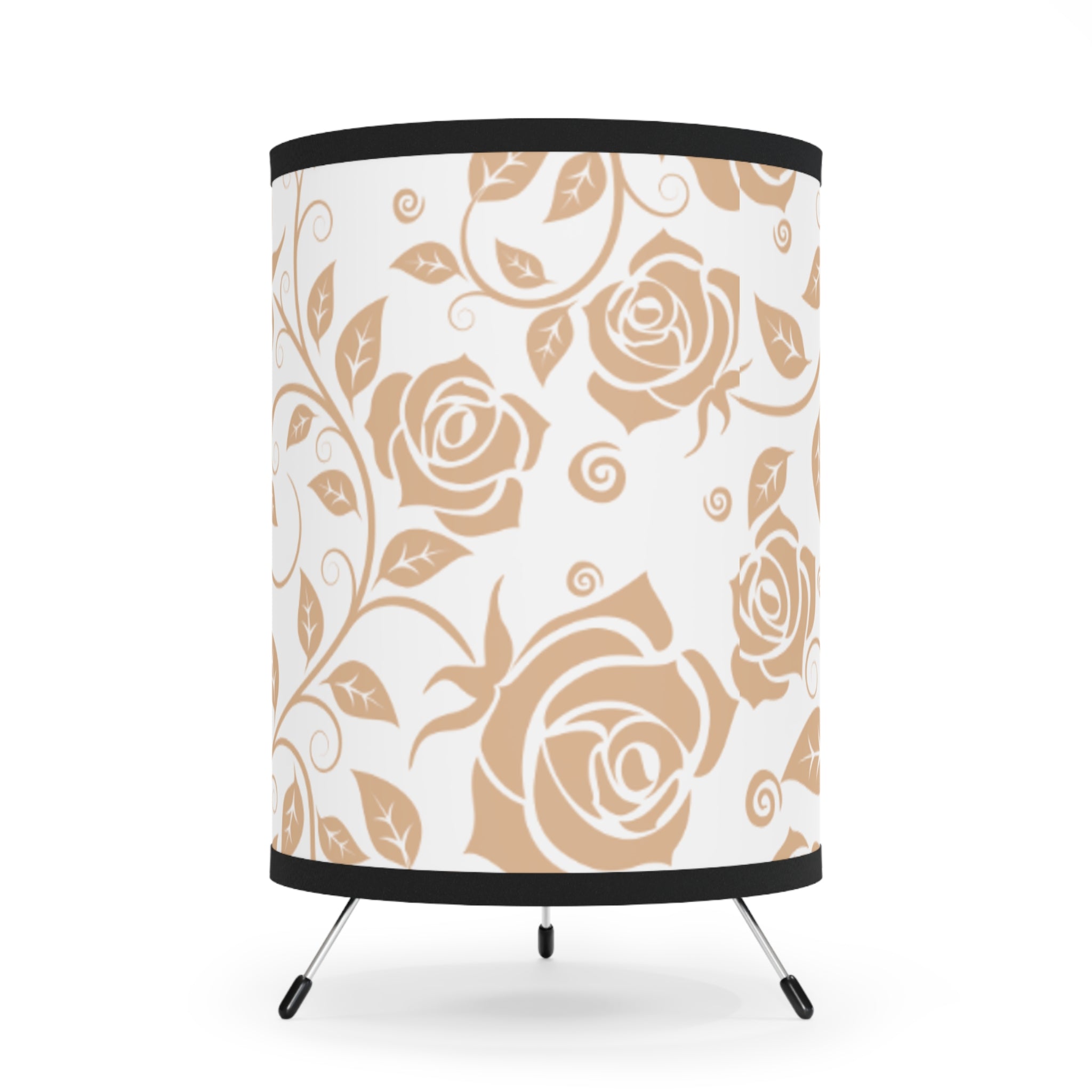 Elegant Floral Tripod Lamp Shade, Home Decor, Gift for Her, Kitchen Lighting, Wedding Decoration