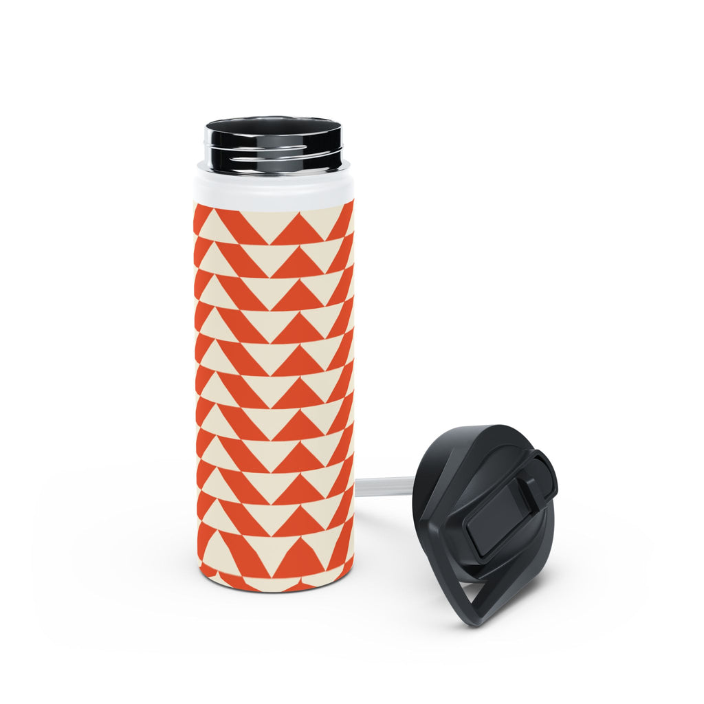 Geometric Motivational Stainless Steel Water Bottle, Hydration Gift, Travel Mug, Reusable Water Container, Eco-Friendly Outdoor Bottle