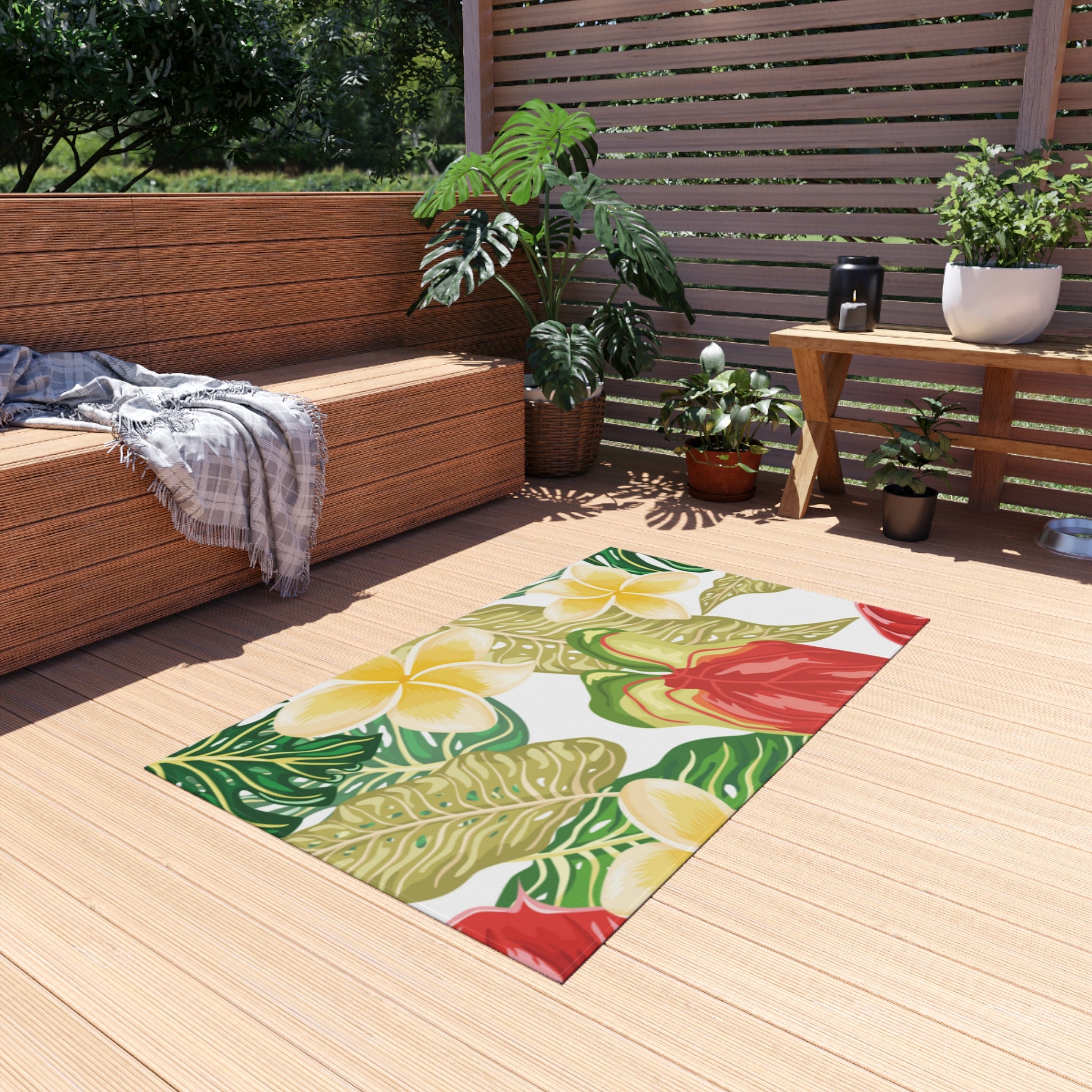 Tropical Outdoor Rug - Perfect for Patios, Decks, and Poolside Decor, Floral Mat for Summer Gatherings, Beach-Themed Home Decor, Ideal [...]