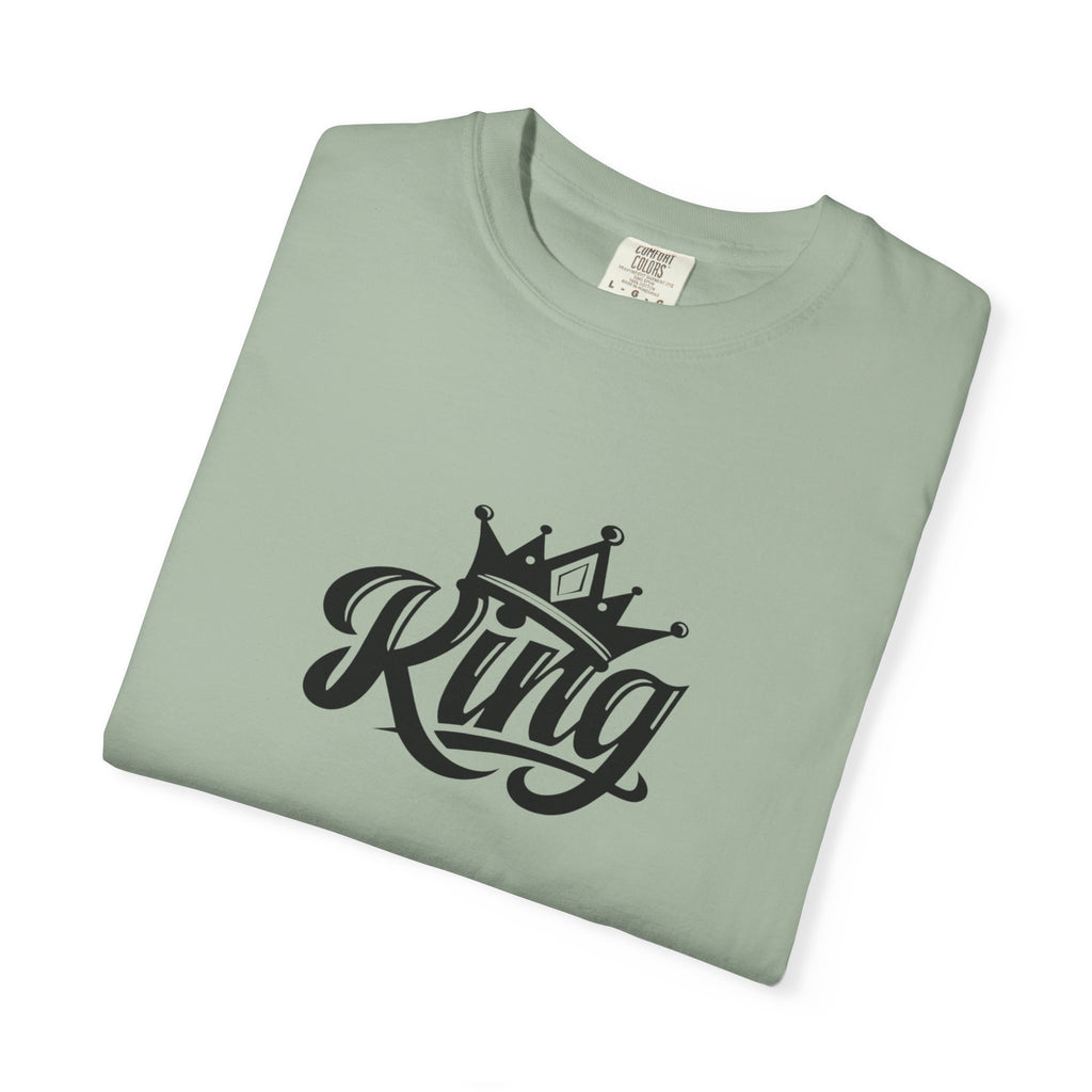 King Crown Garment-Dyed T-Shirt for Men and Women | Unisex Casual Tee, Gift for Dad, Birthday Shirt, Streetwear Style