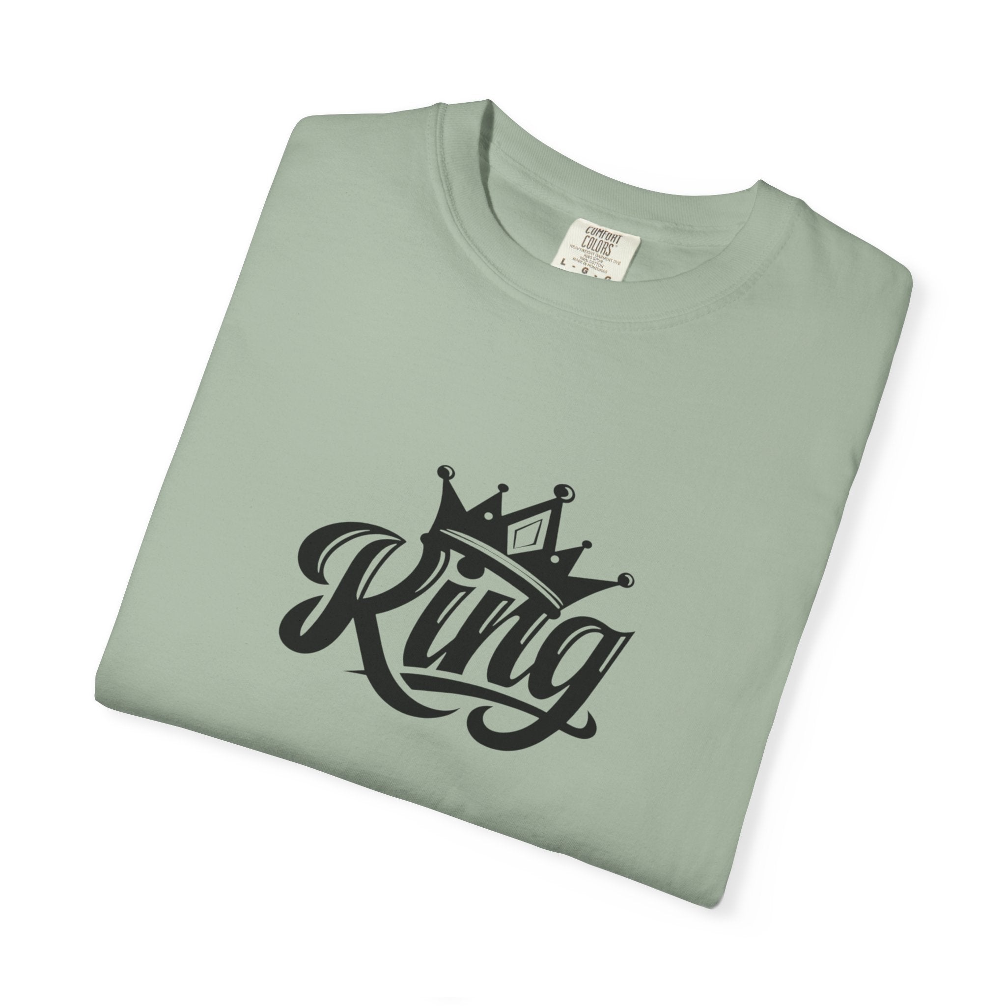 King Crown Garment-Dyed T-Shirt for Men and Women | Unisex Casual Tee, Gift for Dad, Birthday Shirt, Streetwear Style