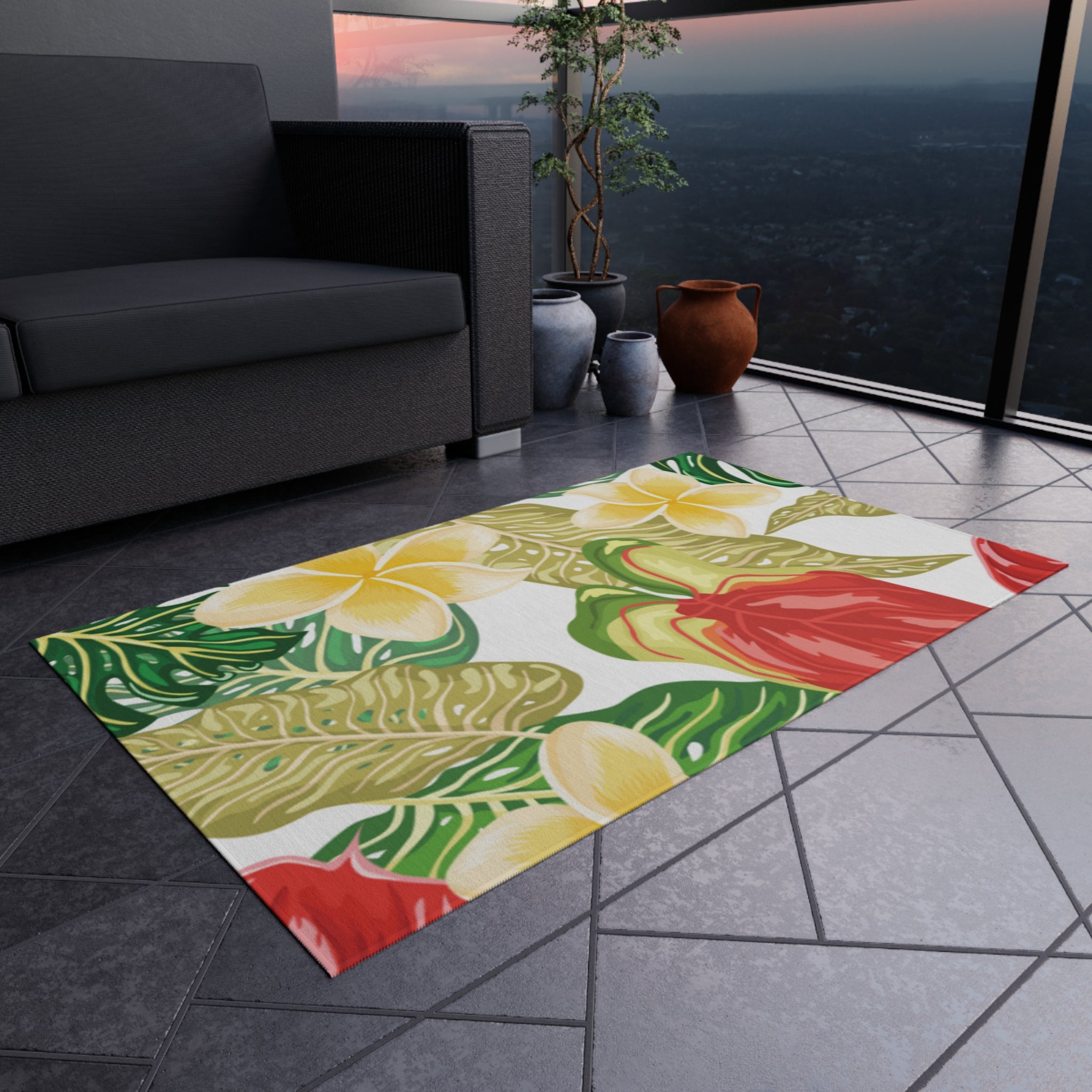 Tropical Outdoor Rug - Perfect for Patios, Decks, and Poolside Decor, Floral Mat for Summer Gatherings, Beach-Themed Home Decor, Ideal [...]