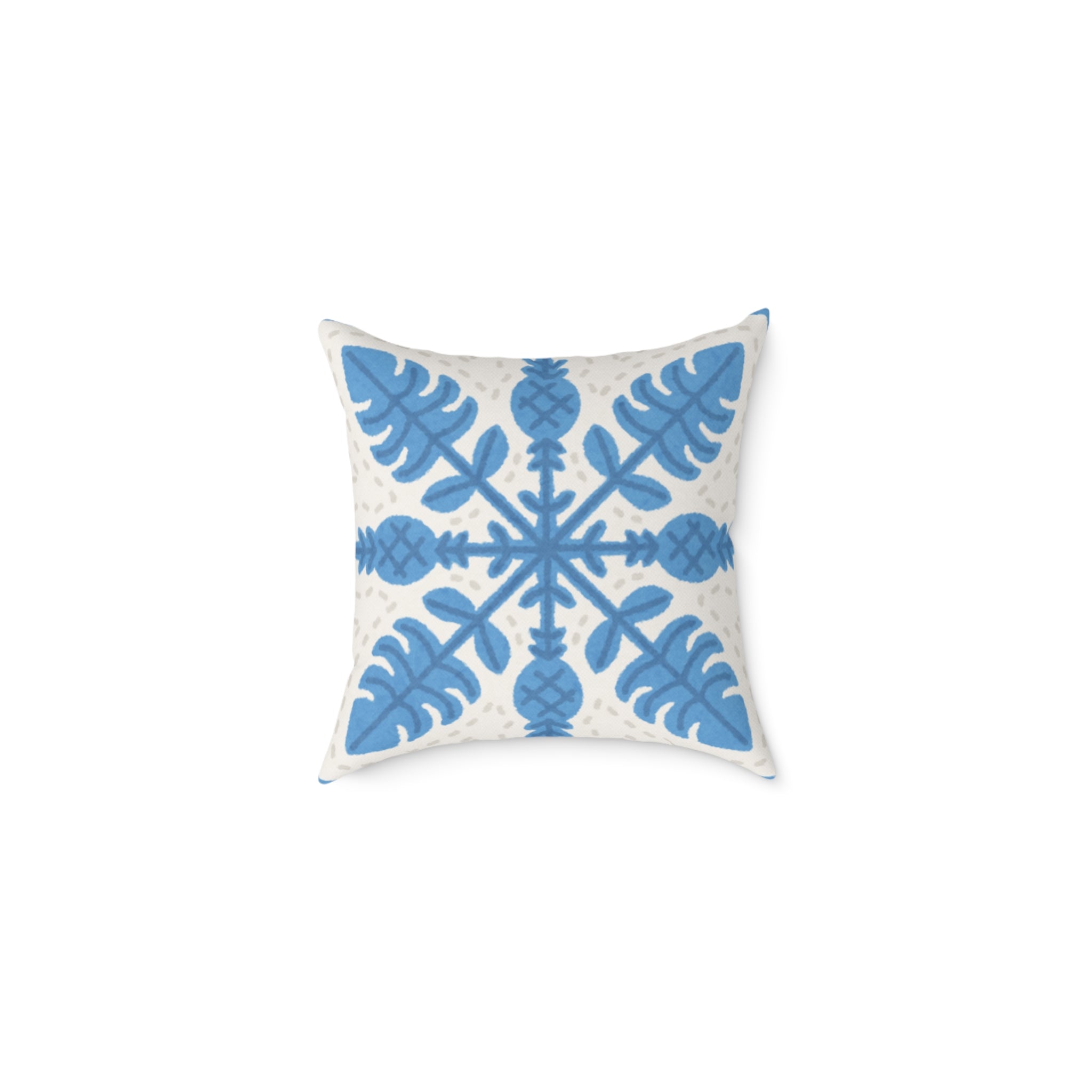 Cozy Pineapple Snowflake Pillow | Decorative Cushion for Winter Decor, Holiday Gifts, Home Accent, Seasonal Throw Pillow