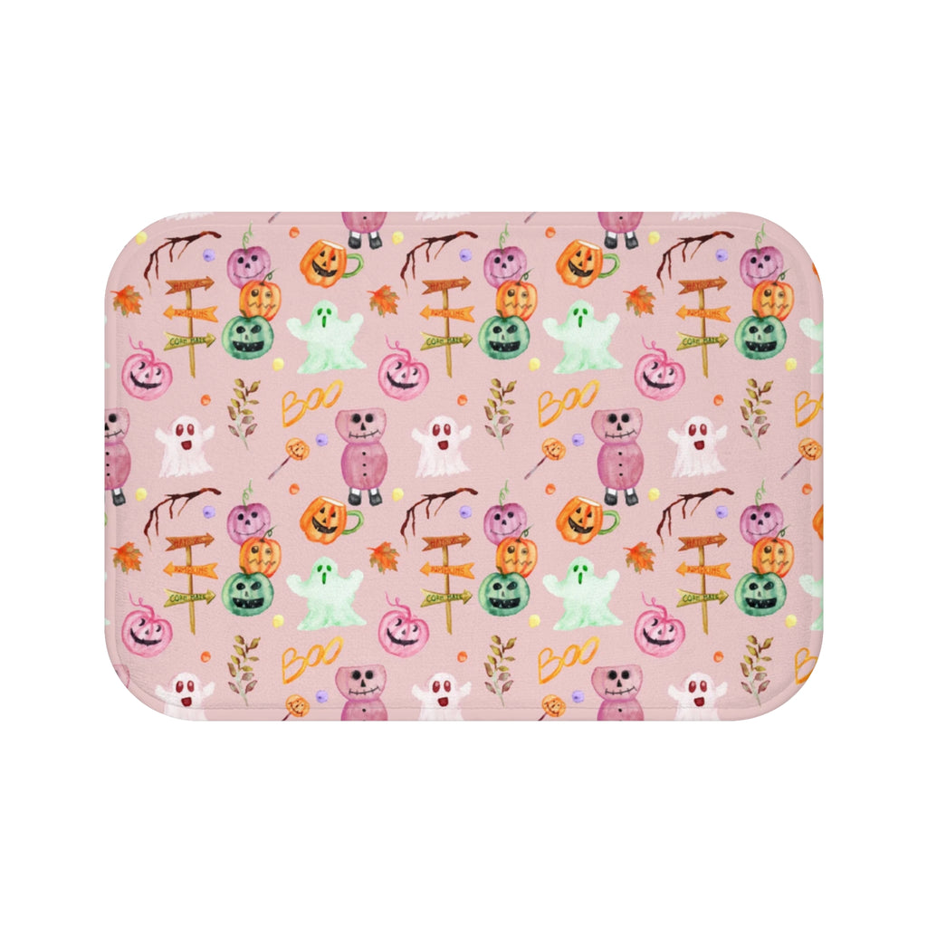 Cute Halloween Bath Mat with Ghosts and Pumpkins, Funky Decor for Fall, Bathroom Mat for Holiday Cheer, Seasonal Home Accessory, [...]