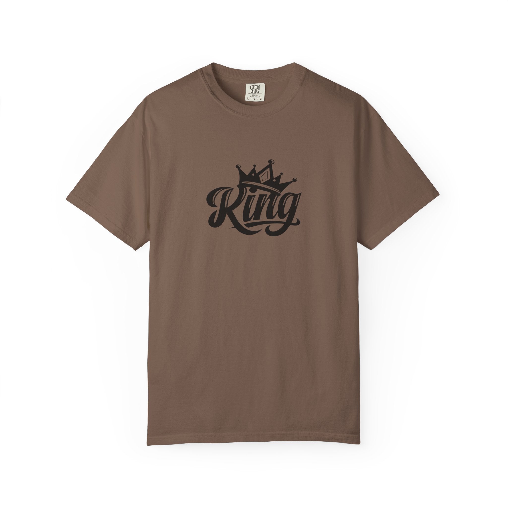 King Crown Garment-Dyed T-Shirt for Men and Women | Unisex Casual Tee, Gift for Dad, Birthday Shirt, Streetwear Style