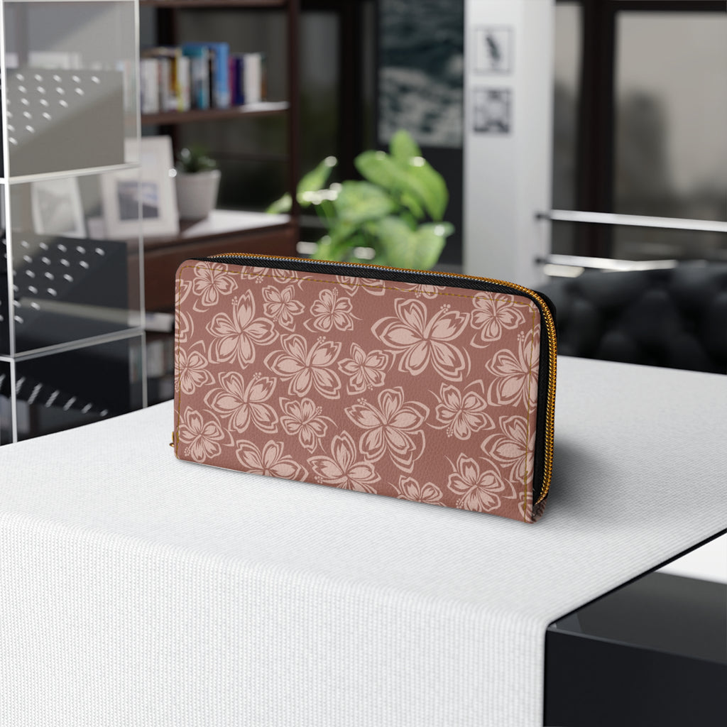 Hawaiian Hibiscus Floral Zipper Wallet | Stylish Women's Accessory, Perfect Gift for Her, Travel Wallet, Everyday Use, Mother's Day Gift