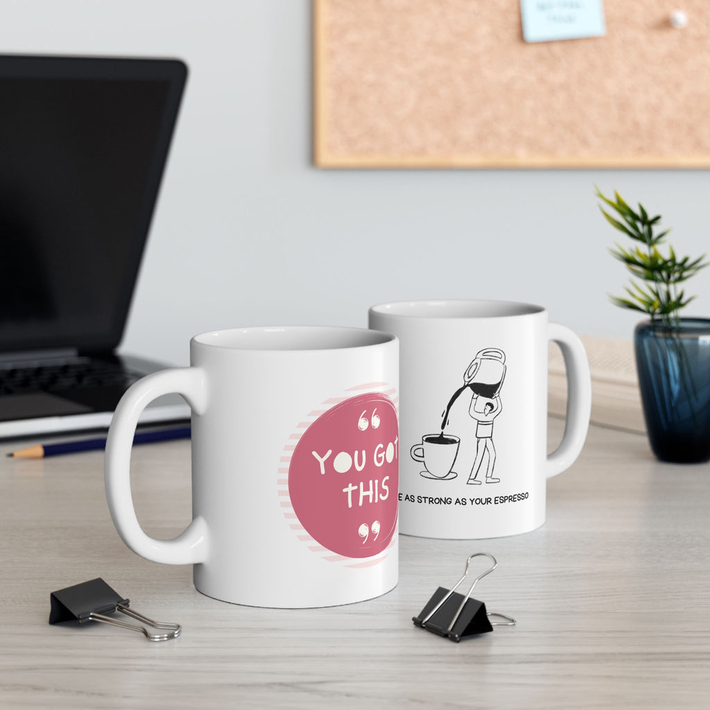 Coffee Lover's Ceramic Mug - Inspirational Drinkware - Perfect Gift for Birthdays, Holidays, Office Decor, Funny Quotes, Home Use