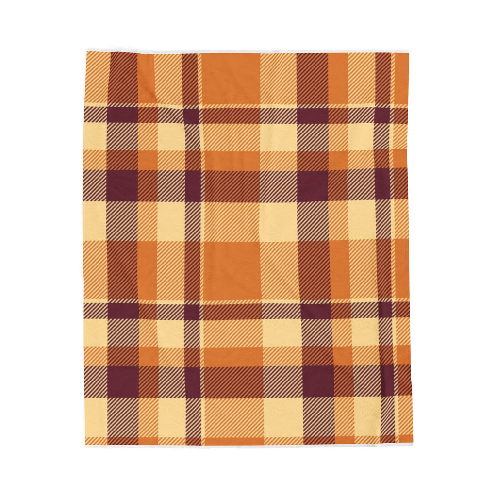 Cozy Plaid Velveteen Plush Blanket | Soft Throw for Fall, Winter, Home Décor, Gifts, Snuggling