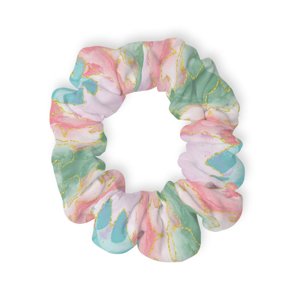 Marble Pattern Scrunchie, Trendy Hair Accessory, Gift for Her, Everyday Wear, Fashionable Ponytail Holder
