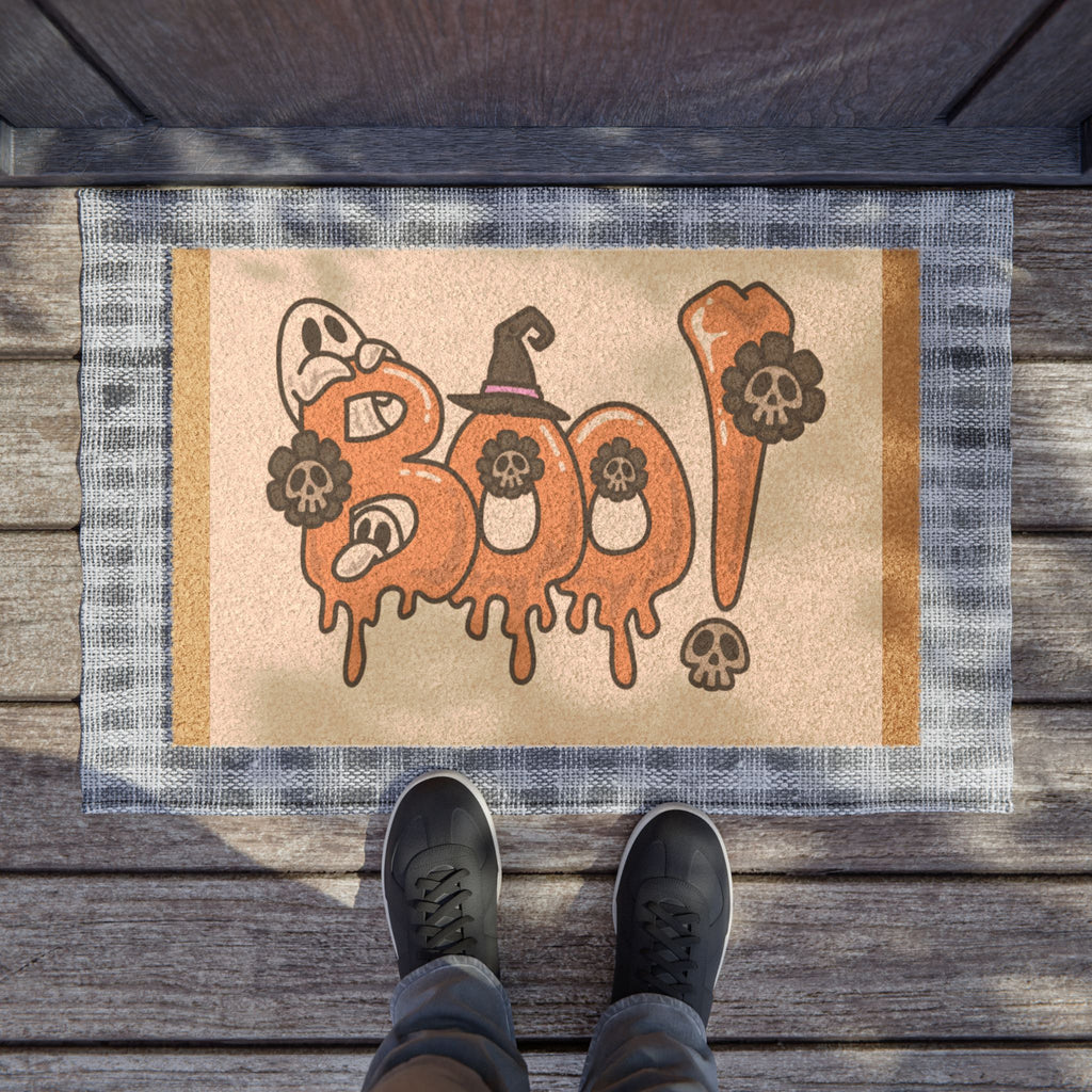 Boo Halloween Doormat, Spooky Entrance Rug, Boo! Welcome Mat, Fall Decorations, Trick or Treat Decor