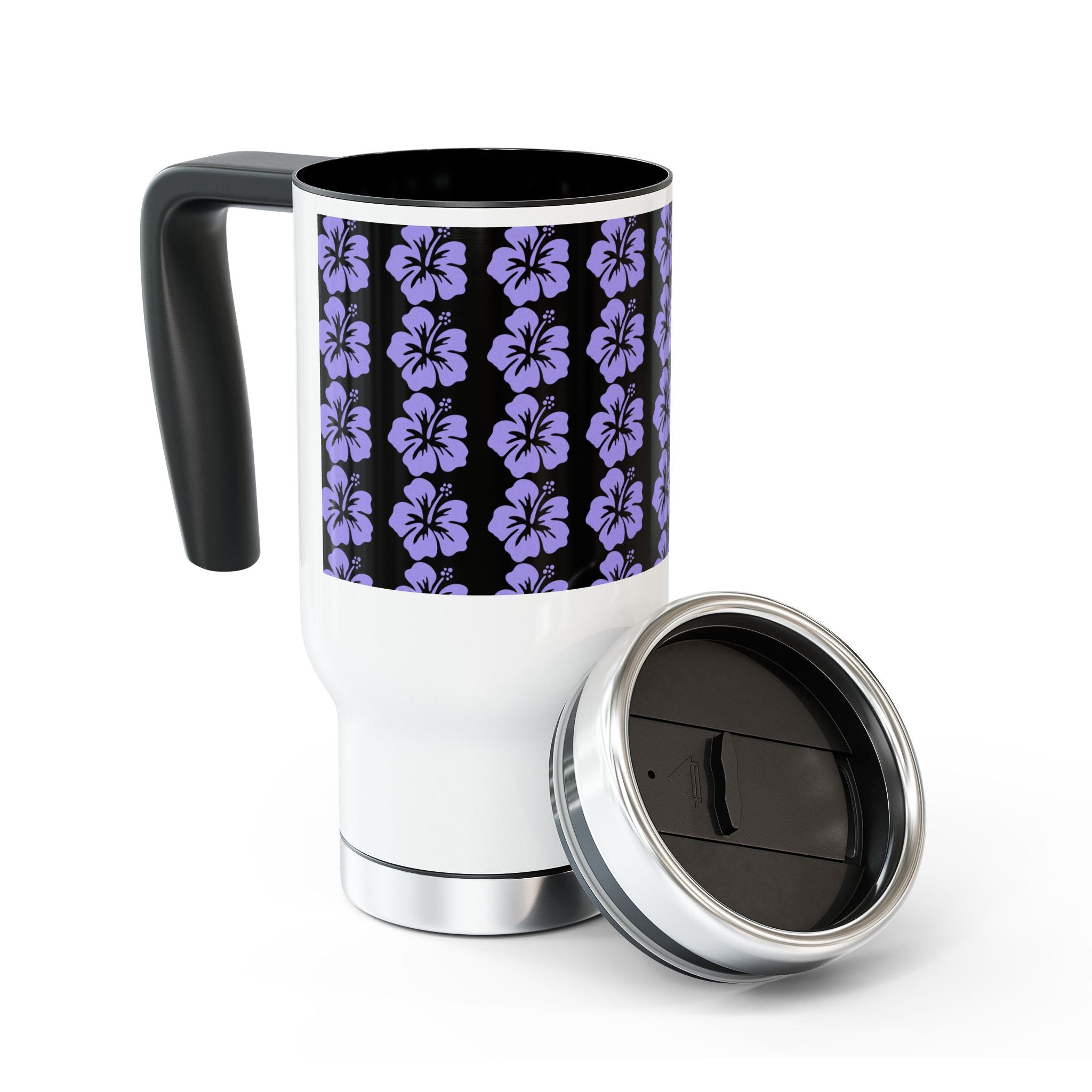 Floral Stainless Steel Travel Mug, Hibiscus Travel Cup, Coffee Mug with Handle, Perfect Gift for Garden Lovers, Summer Picnic [...]