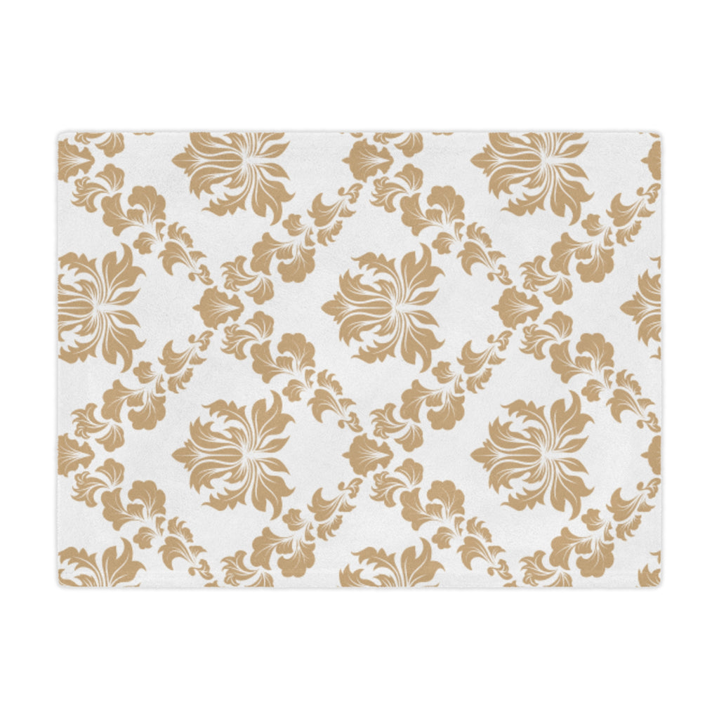 Elegant Floral Minky Blanket, Cozy Throw, Nursery Decor, Wedding Gift, Soft Plush Blanket, Home Decor