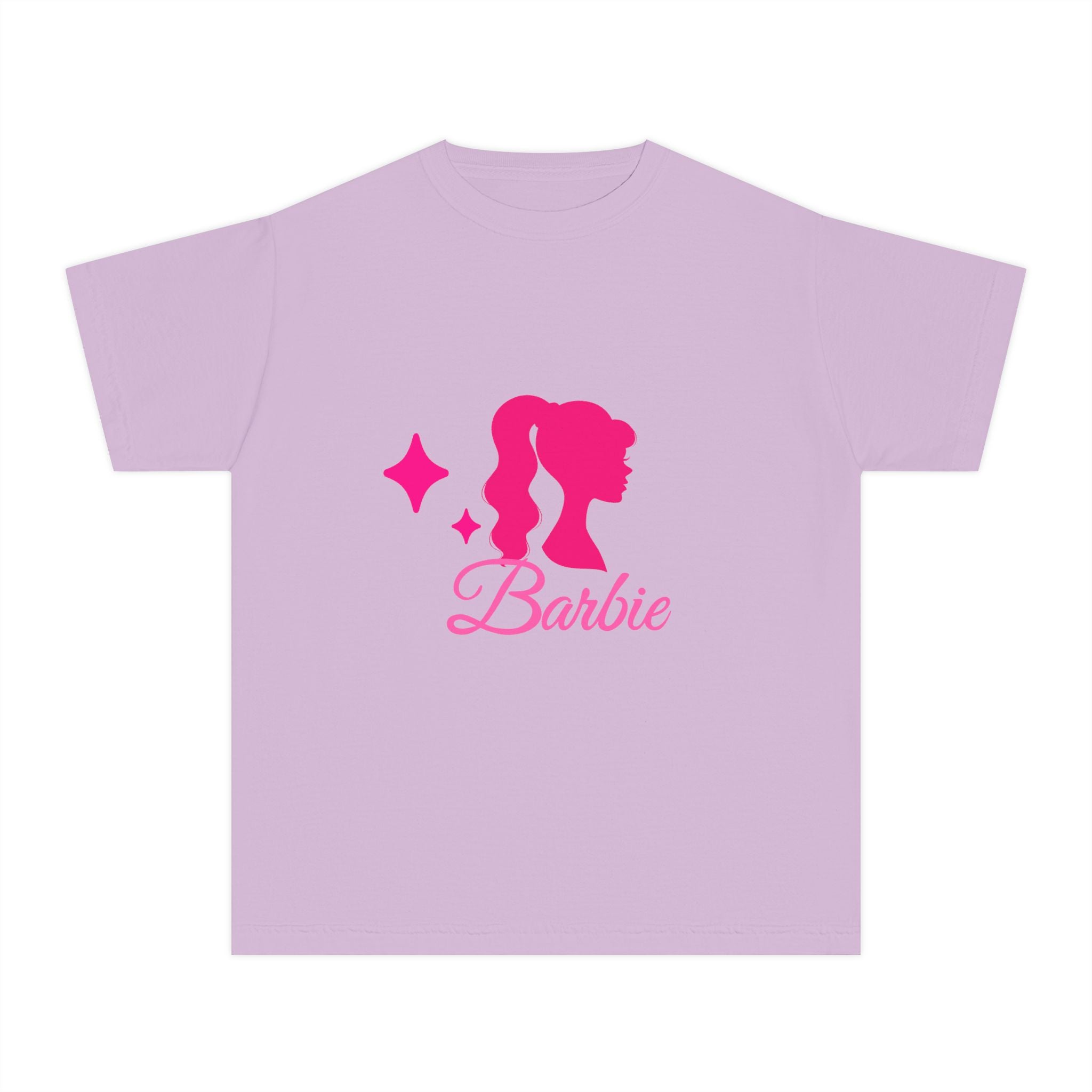 Barbie-Inspired Youth Midweight Tee, Pink Graphic Shirt, Kids Fashion Tee, Birthday Gift, Trendy Youth Apparel, Playful Summer Top