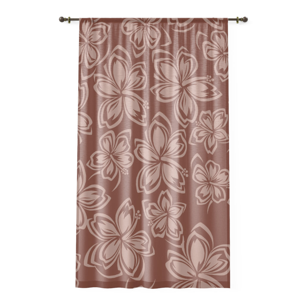 Floral Window Curtain, Elegant Home Decor, Boho Chic Drapes, Privacy Sheer, Living Room Accessories, Bedroom Beautification
