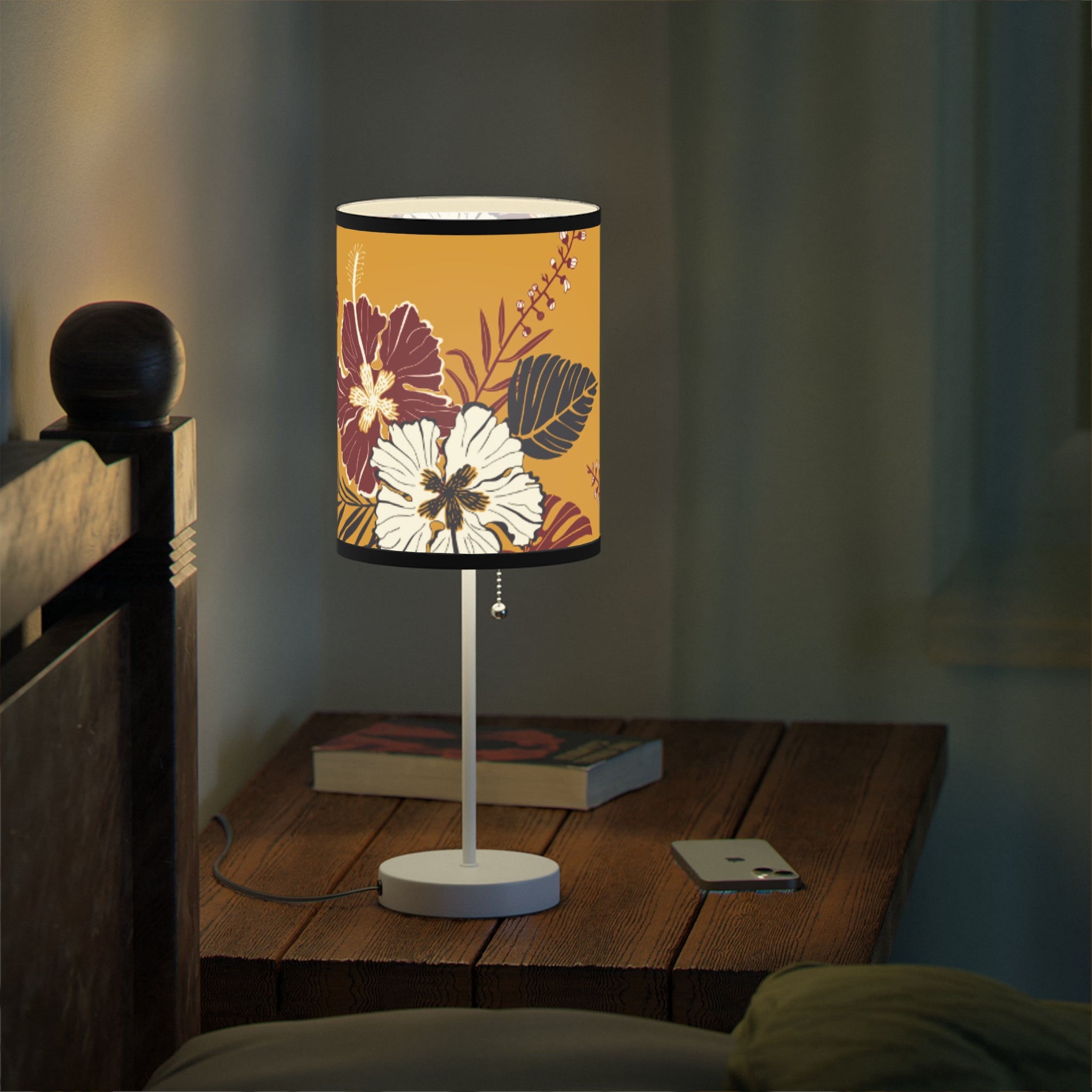 Floral Table Lamp | Chic Home Décor, Boho Lighting, Modern Decor, Bedroom Accent, Gift for Her