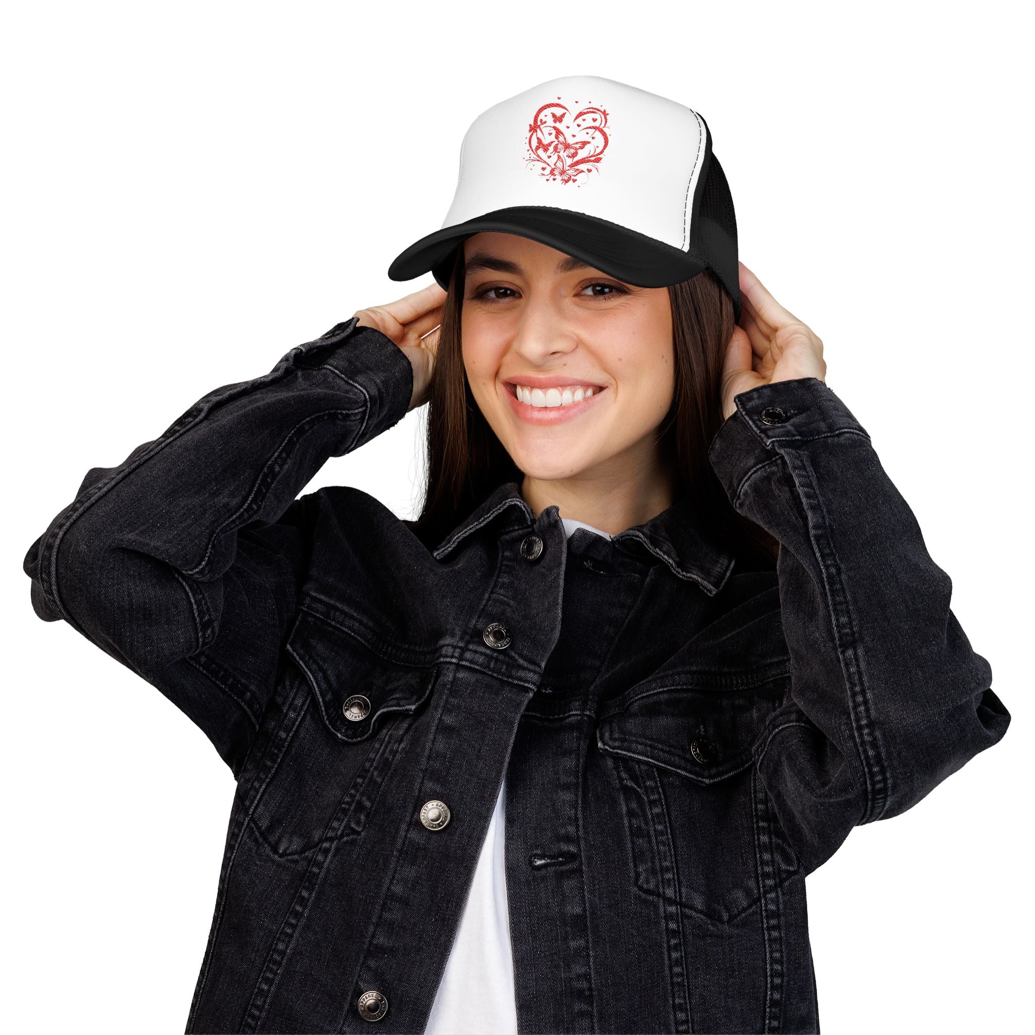 Embroidered Foam Trucker Hat, Trendy Caps, Casual Hat for Summer, Outdoor Activities, Gift for Him/Her, Holiday Essentials