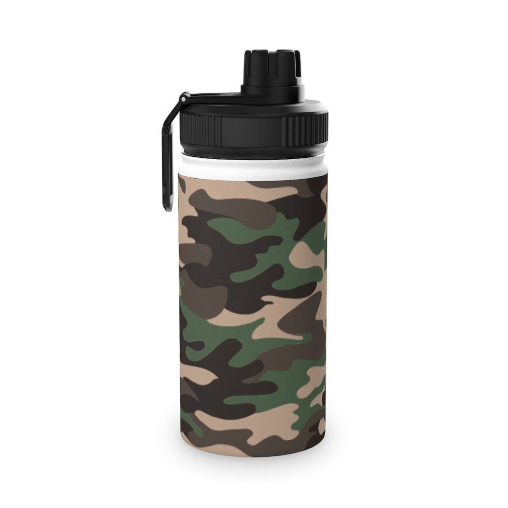 Camo Stainless Steel Water Bottle - Durable, Sporty Hydration, Travel Friendly, Outdoor Adventures, Fitness, Gifts