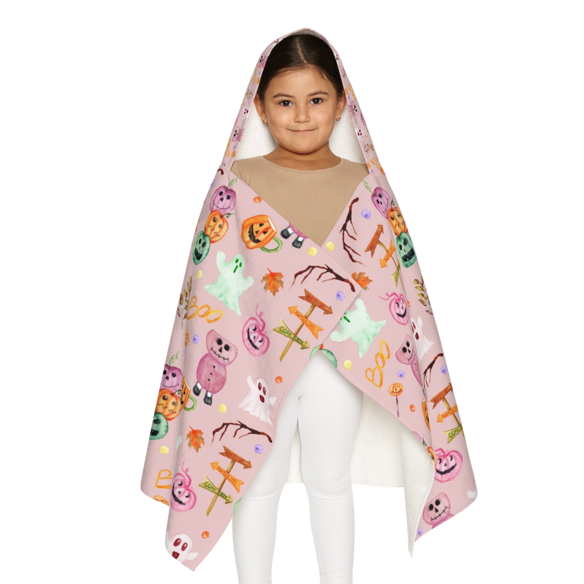 Youth Hooded Towel for Kids, Cute Halloween Bath Towel, Cozy Kids' Towel with Animal and Pumpkin Design, Perfect Gift for Halloween, [...]