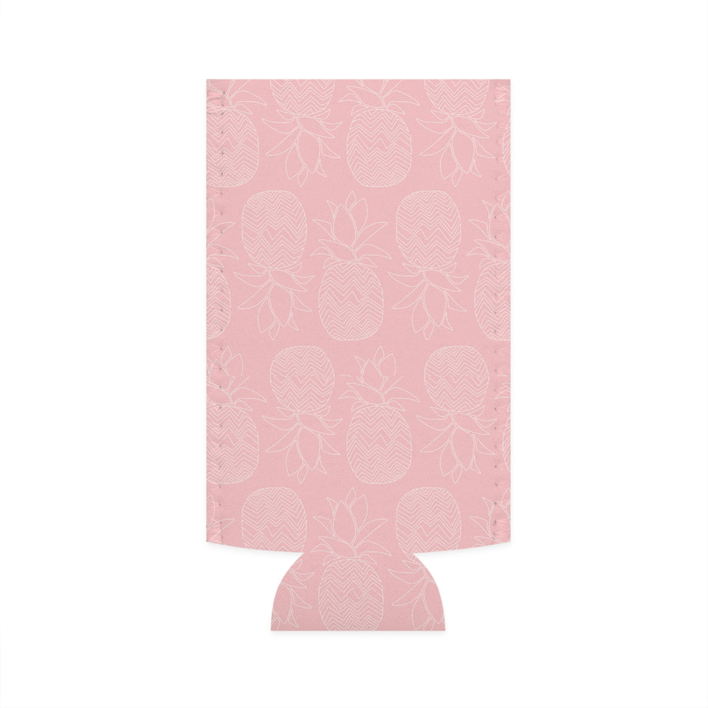 Pink Pineapple Slim Can Cooler - Perfect for Summer BBQs, Beach Days, and Tropical Parties, Gift for Birthdays, Outdoor Events, Picnics