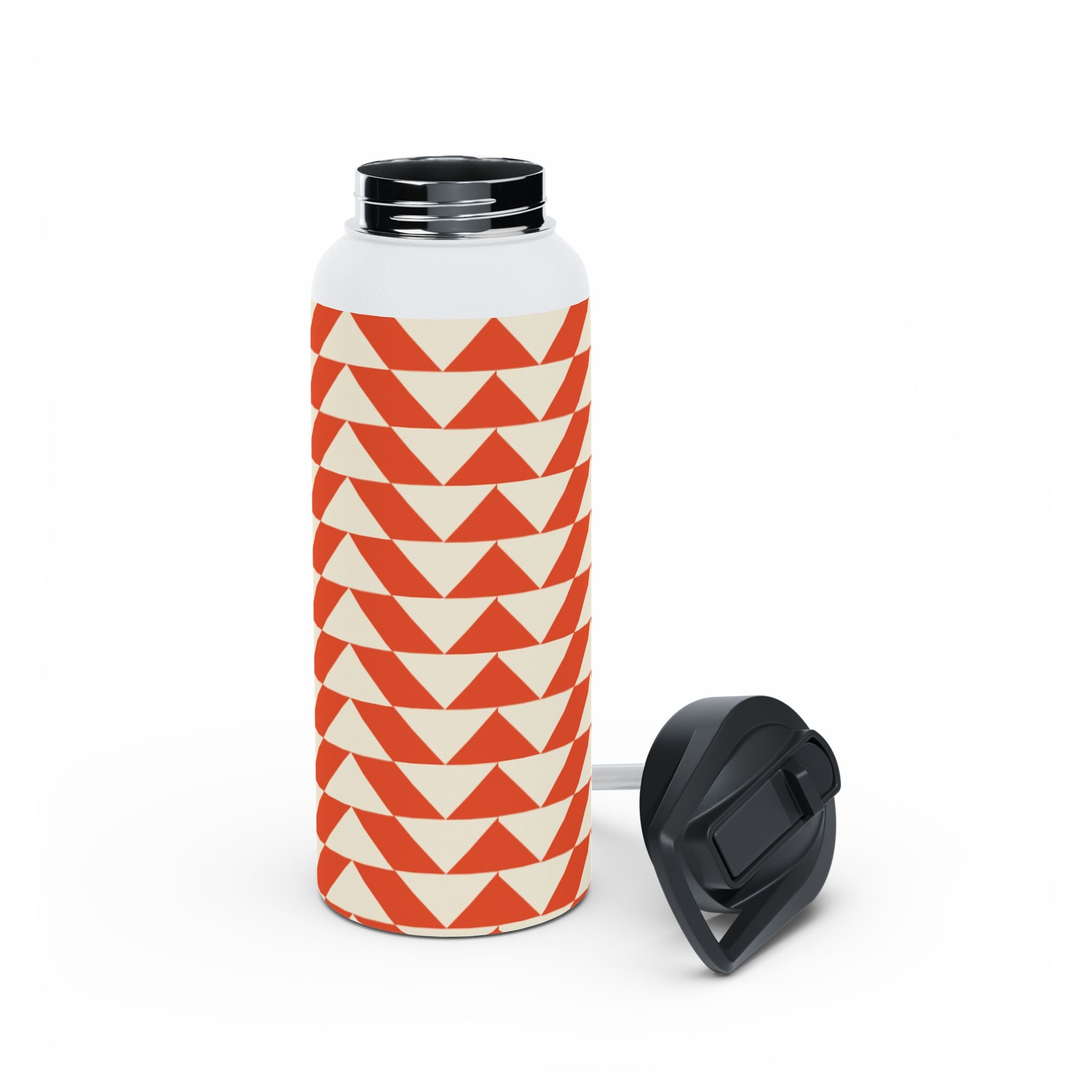 Geometric Motivational Stainless Steel Water Bottle, Hydration Gift, Travel Mug, Reusable Water Container, Eco-Friendly Outdoor Bottle