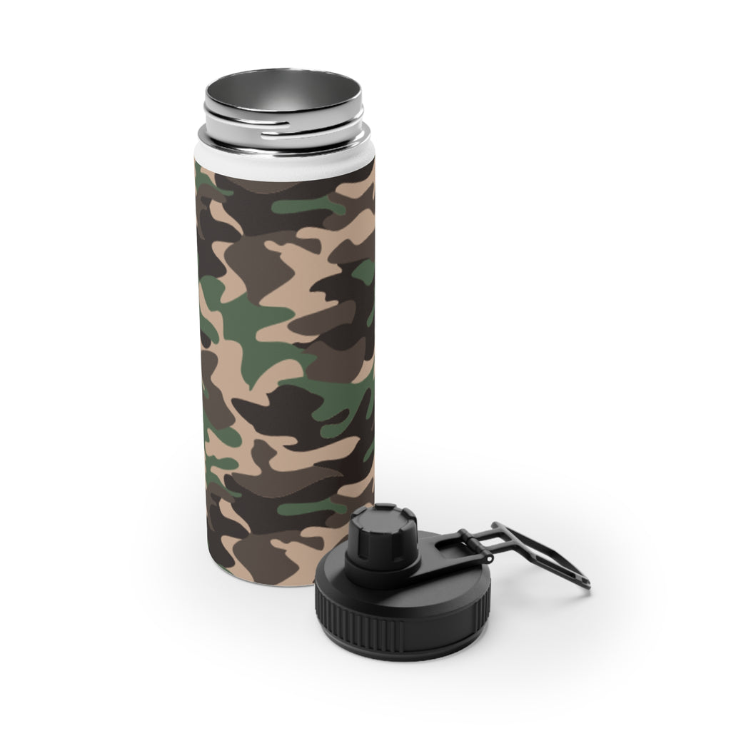 Camo Stainless Steel Water Bottle - Durable, Sporty Hydration, Travel Friendly, Outdoor Adventures, Fitness, Gifts