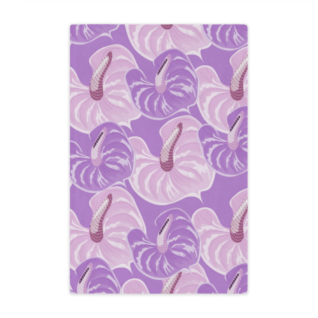 Lavender Floral Minky Blanket, Cozy Throw for Kids, Soft Baby Blanket, Flower Pattern Blankie, Perfect Gift for Girls