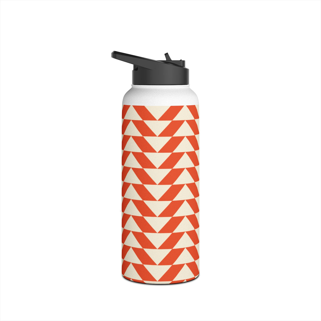 Geometric Motivational Stainless Steel Water Bottle, Hydration Gift, Travel Mug, Reusable Water Container, Eco-Friendly Outdoor Bottle