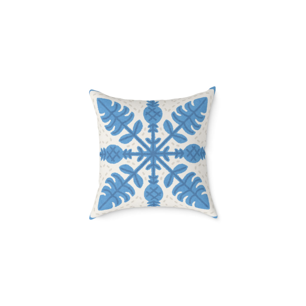 Cozy Pineapple Snowflake Pillow | Decorative Cushion for Winter Decor, Holiday Gifts, Home Accent, Seasonal Throw Pillow