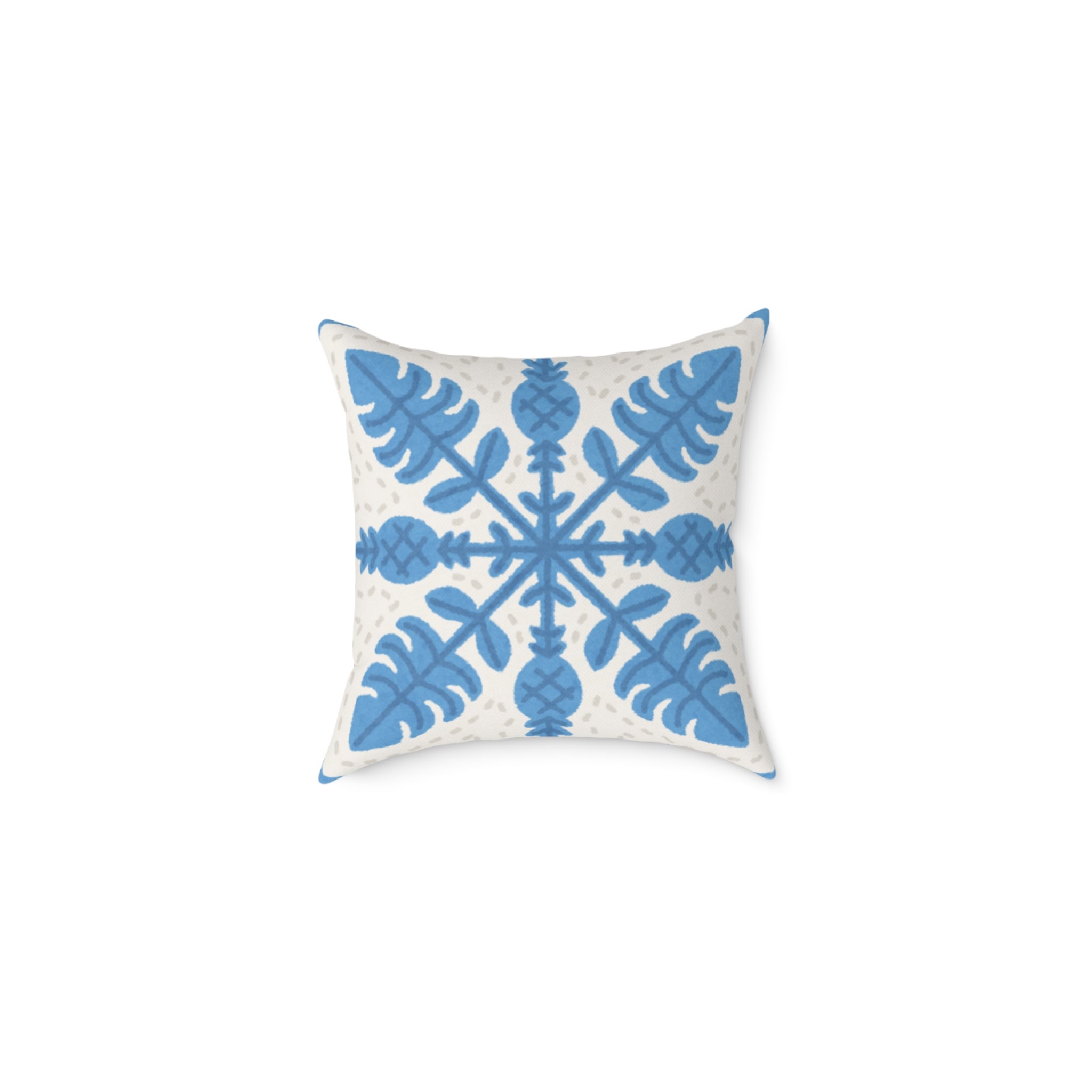 Cozy Pineapple Snowflake Pillow | Decorative Cushion for Winter Decor, Holiday Gifts, Home Accent, Seasonal Throw Pillow