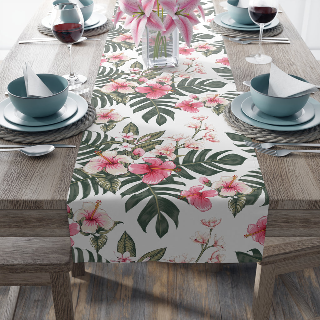 Floral Table Runner, Tropical Decor, Dining Table Centerpiece, Bohemian Home Accessories, Wedding Table Decor, Summer Events