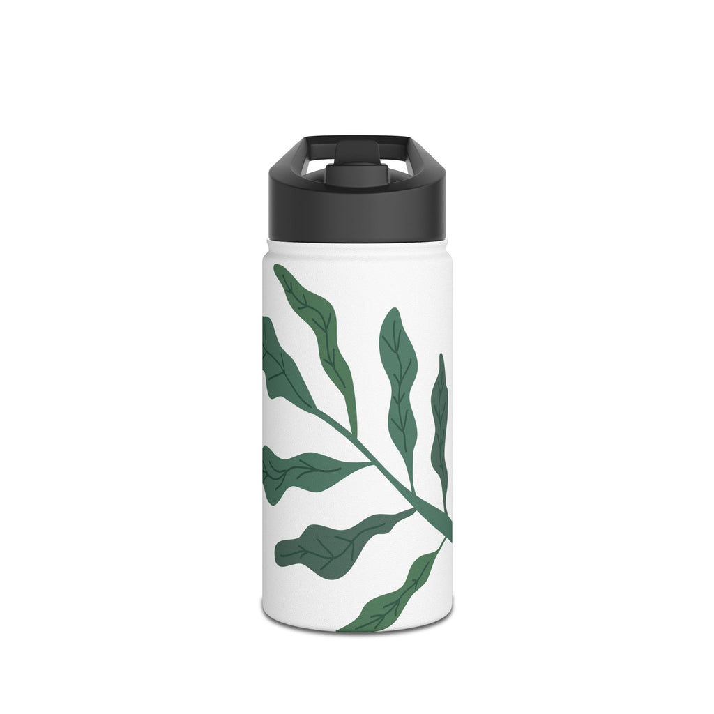 Water Bottle, Standard Lid, Tropical Island Design - Stainless Steel, Reusable, Eco-Friendly, Leakproof, Outdoor Travel Mug