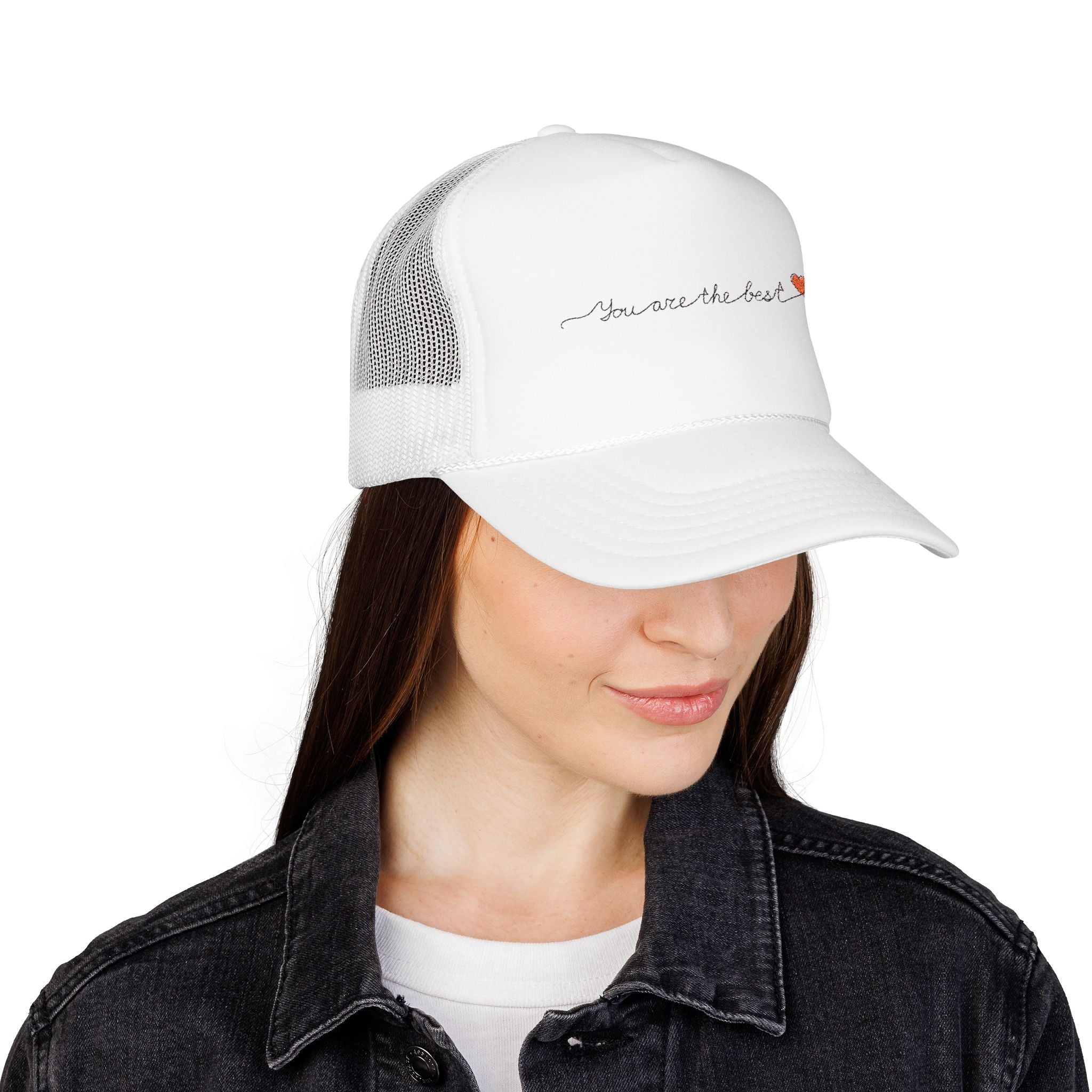 Copy of You Are the Best Foam Trucker Hat, Custom Embroidered Cap, Gift for Friends, Casual Wear, Birthday Gift, Inspirational Accessory