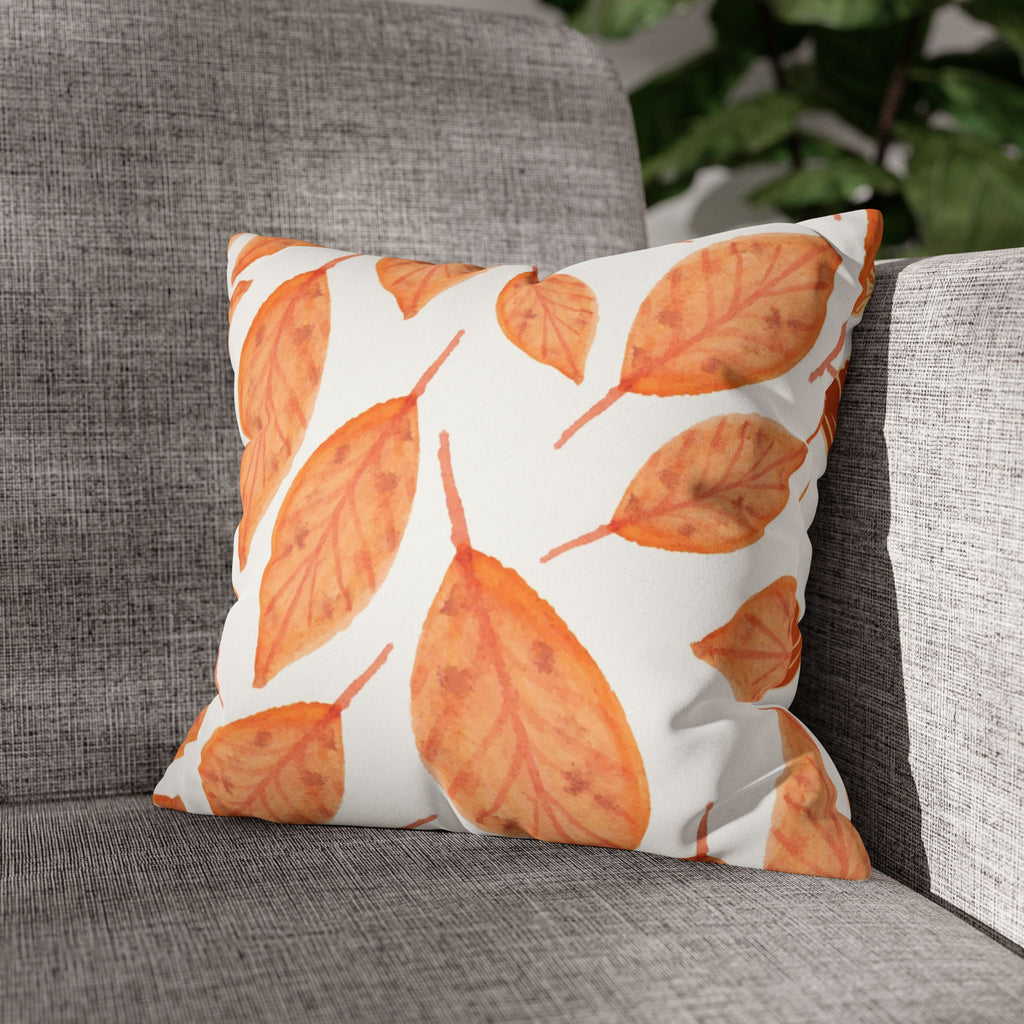 Autumn Leaves Faux Suede Pillowcase, Cozy Home Decor, Fall Cushion Cover, Rustic Living, Seasonal Accent, Thanksgiving Gift