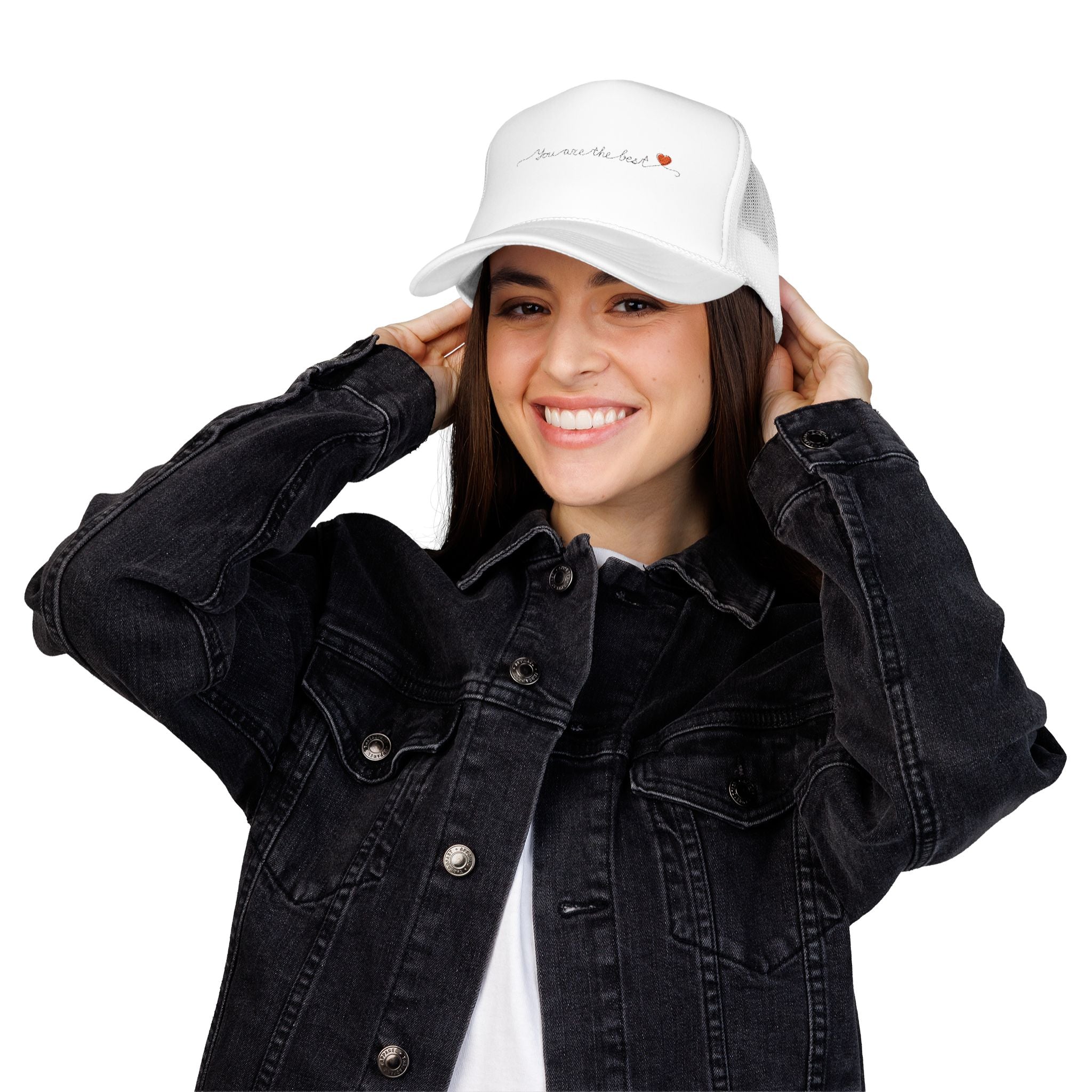 Copy of You Are the Best Foam Trucker Hat, Custom Embroidered Cap, Gift for Friends, Casual Wear, Birthday Gift, Inspirational Accessory