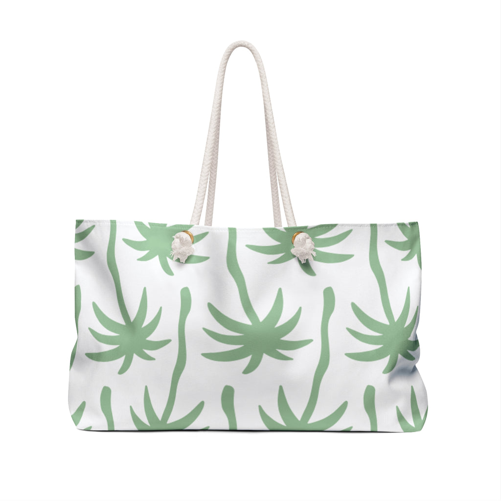 Tropical Palm Print Weekender Bag, Vacation Tote, Summer Travel Bag, Beach Essentials, Eco-Friendly Overnight Bag