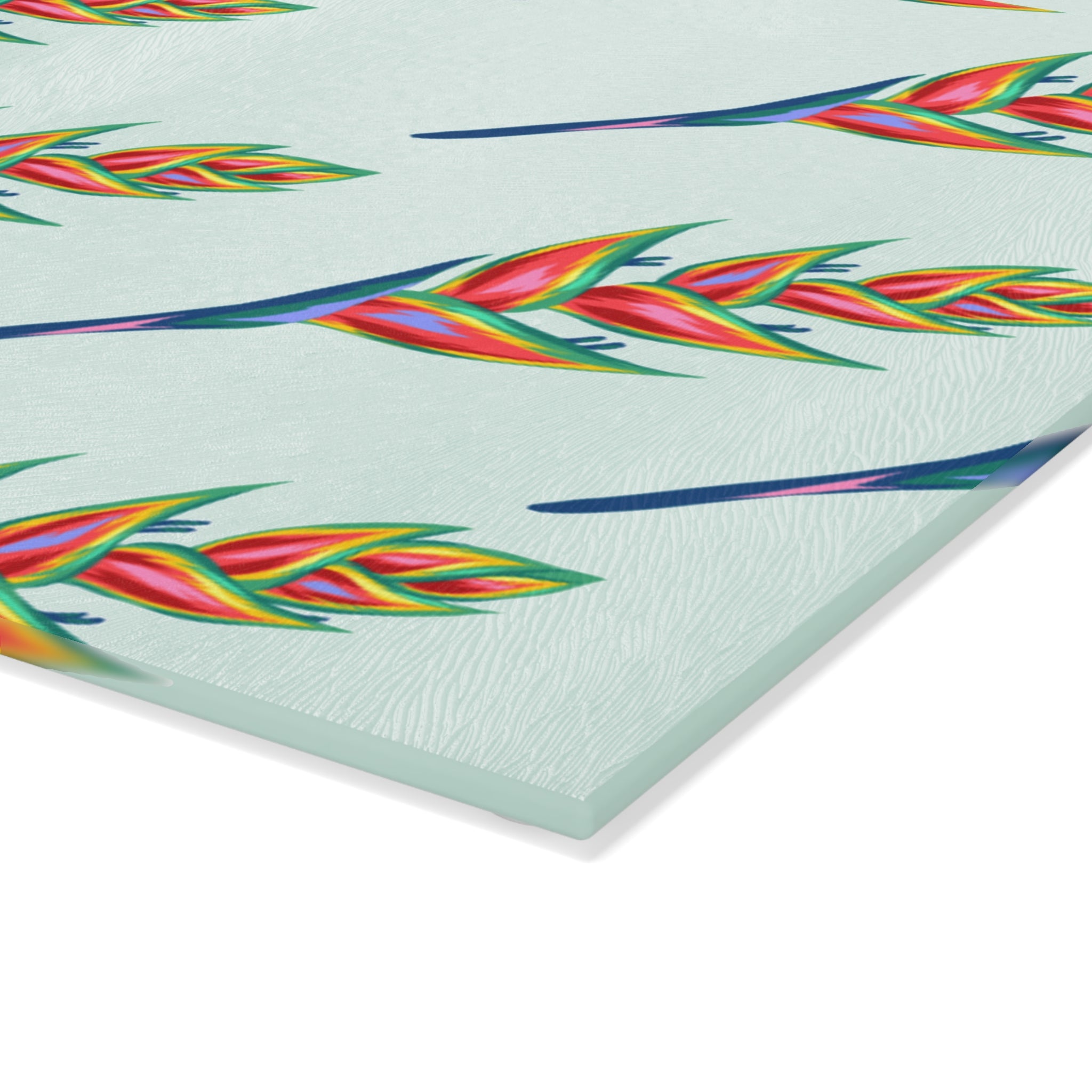 Vibrant Tropical Glass Cutting Board, Kitchen Décor, Gift for Home Chefs, Housewarming Present, Tropical Party Supply