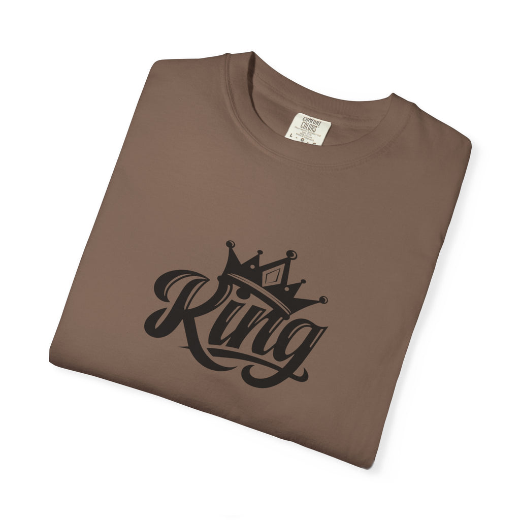 King Crown Garment-Dyed T-Shirt for Men and Women | Unisex Casual Tee, Gift for Dad, Birthday Shirt, Streetwear Style