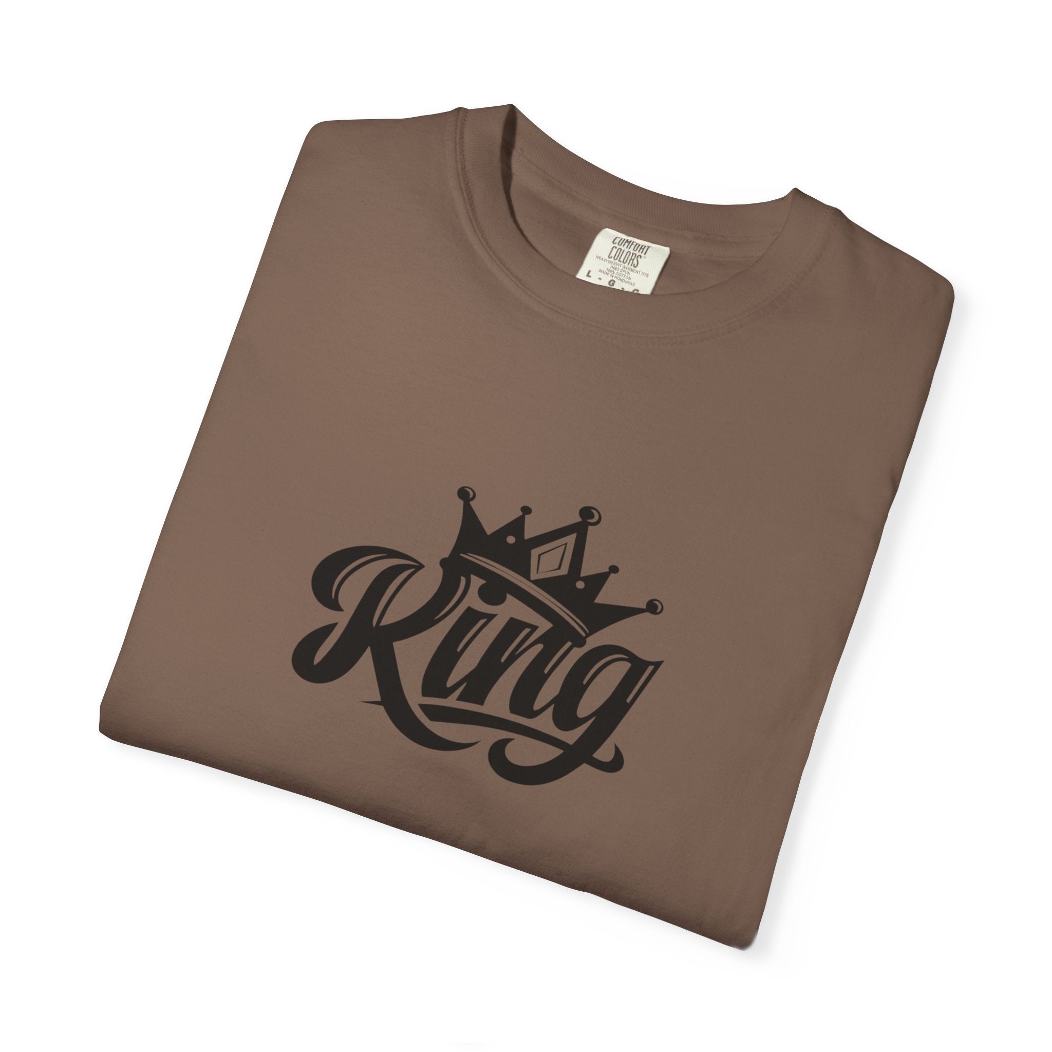 King Crown Garment-Dyed T-Shirt for Men and Women | Unisex Casual Tee, Gift for Dad, Birthday Shirt, Streetwear Style
