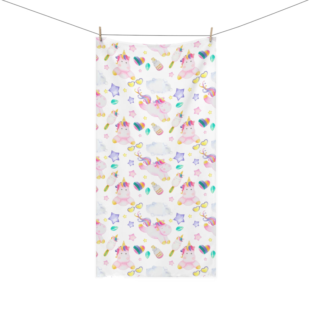 Whimsical Unicorn Mink-Cotton Towel - Soft and Cozy Bathroom Accessory, Perfect for Kids, Gifts, Pool Days, Beach Fun, and Everyday Use