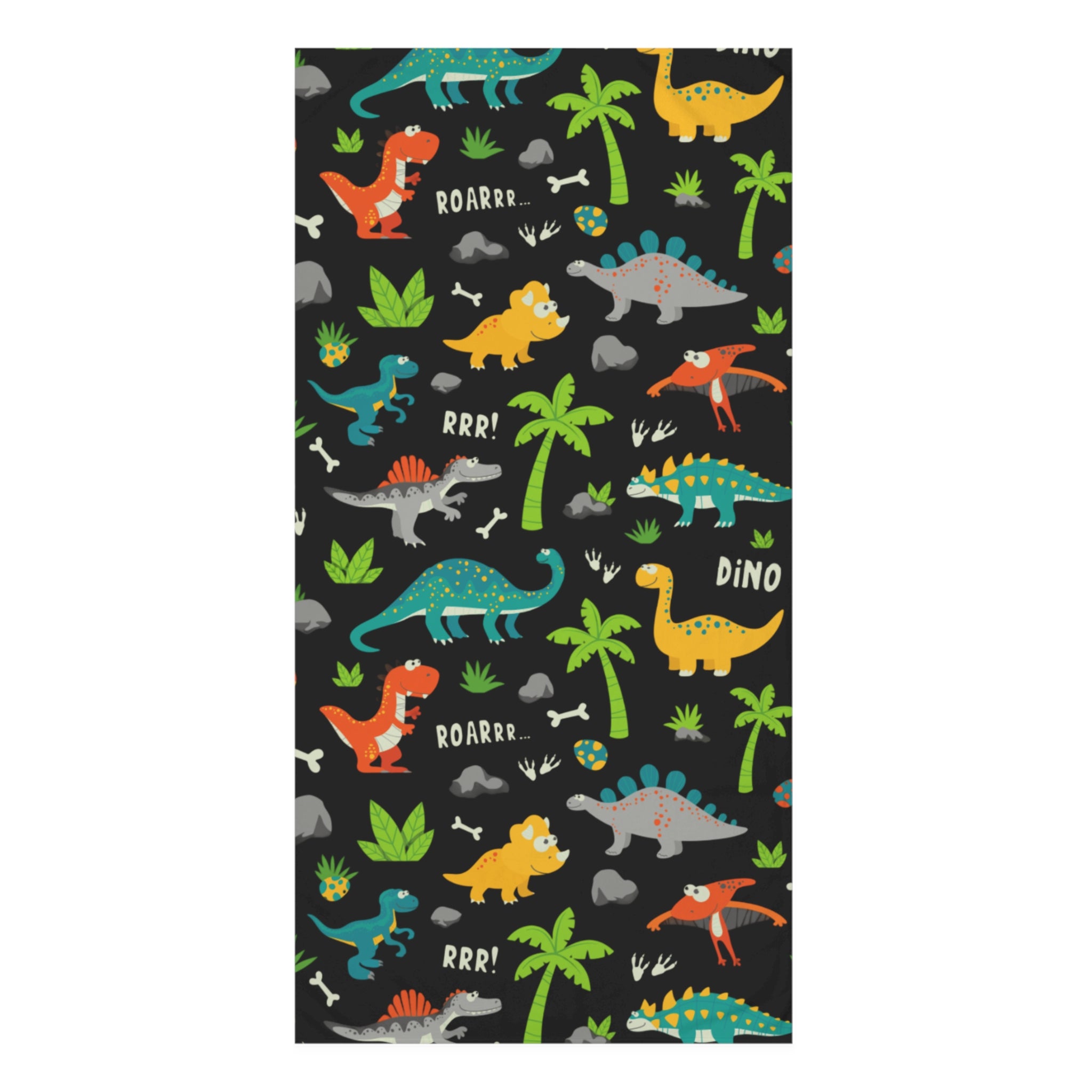 Dinosaur Adventure Towel - Kids Bath Towel, Playroom Decor, Birthday Gift, Dino Party, Bath Time Fun